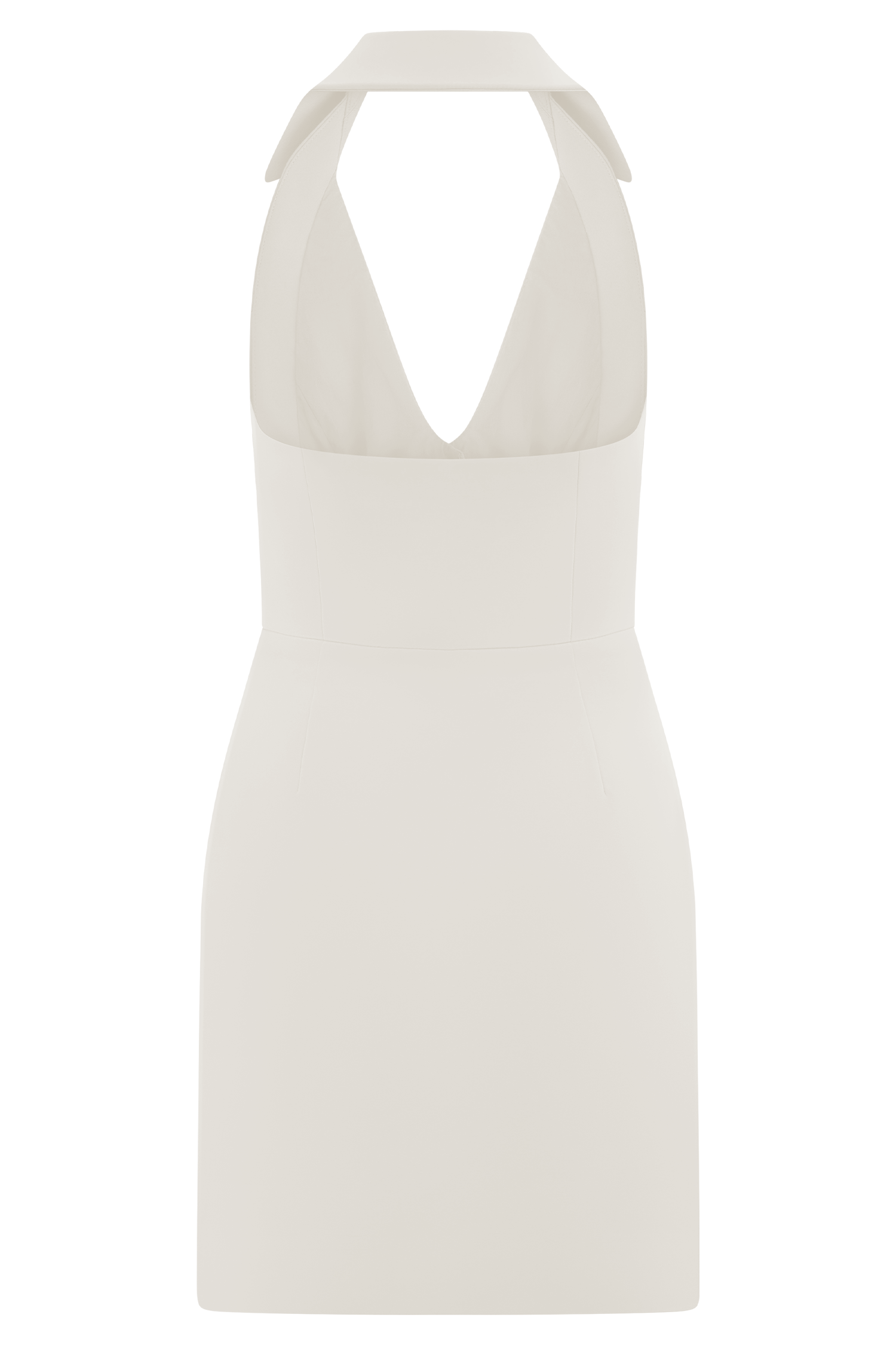 Ruth Cotton Halter Mini Dress - Ivory、mySite、solidvoid