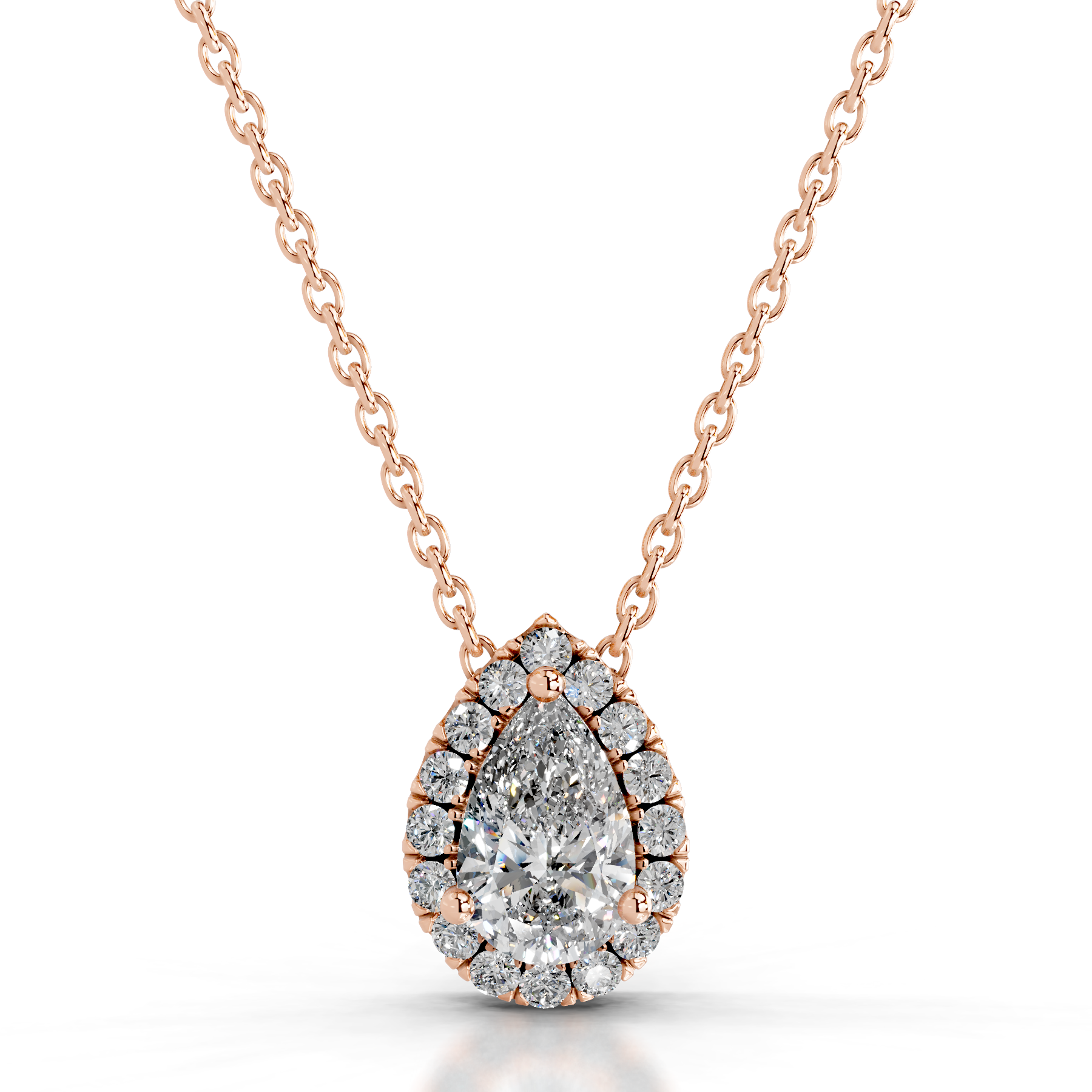 Chantal Lab Grown Diamond Pendant (1.2 Carat) -14K Rose Gold、mySite、hinf8tx79
