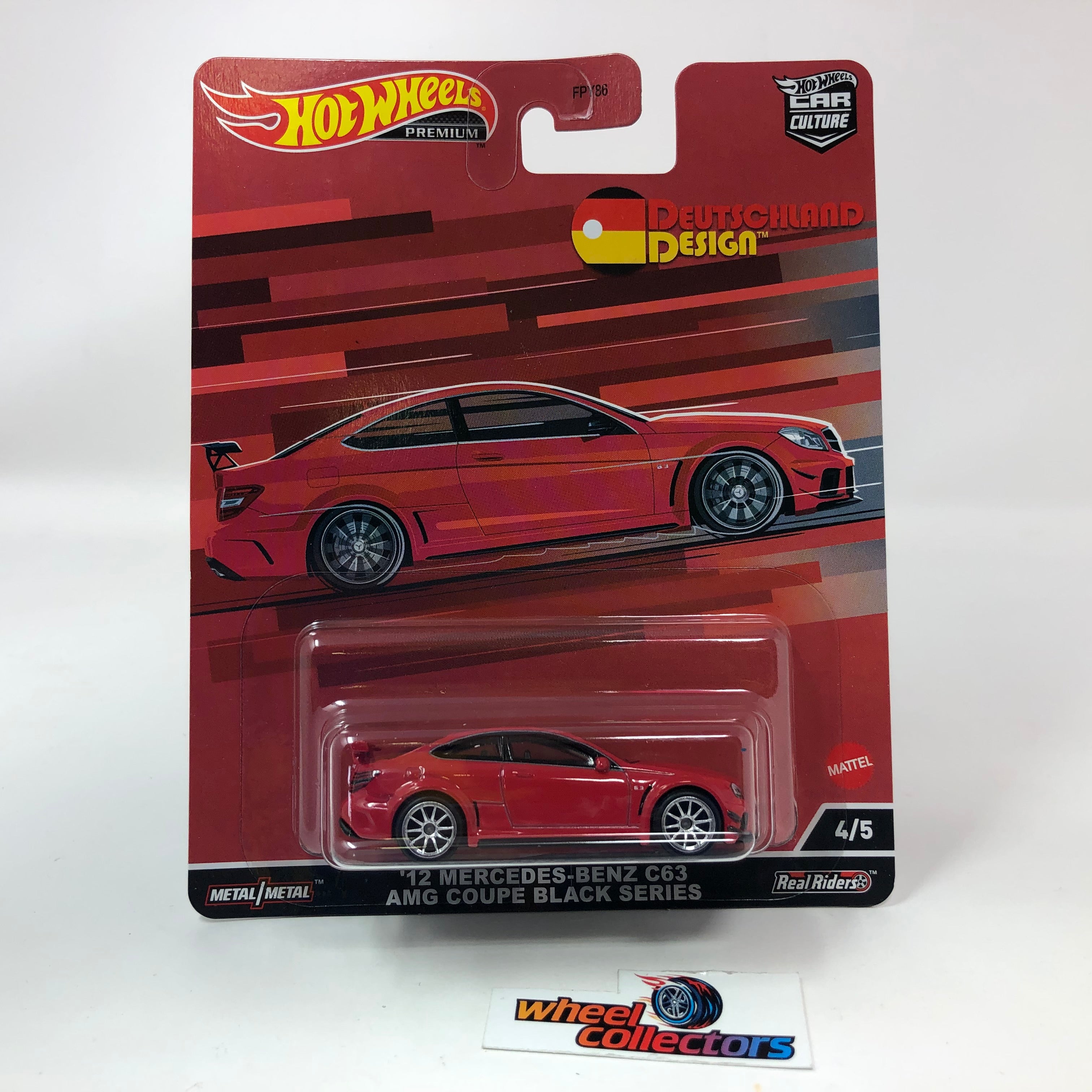 '12 Mercedes-Benz C63 AMG * Red * 2022 Hot Wheels Deutschland Design 2 Car Culture、mySite、hgirdovlk