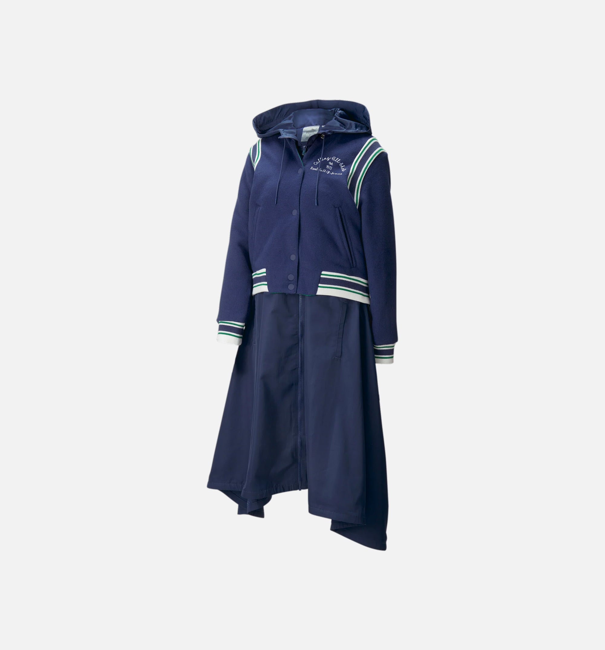 June Ambrose Victory Reversible Varsity Womens Jacket - Blue/Green、mySite、dreamappss