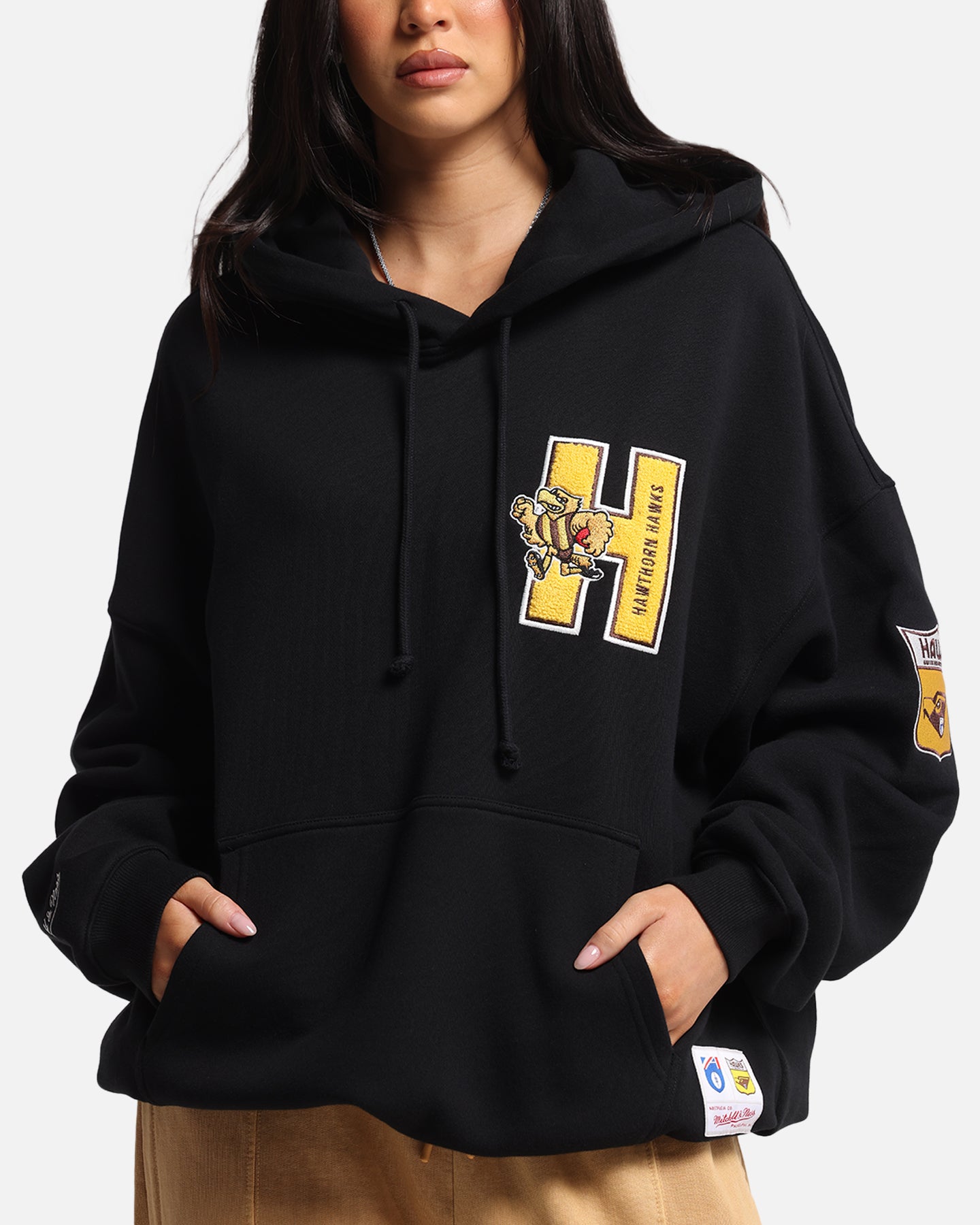 Mitchell & Ness Hawthorn Hawks Team Hoodie Solid Black、mySite、zt4zffjzw