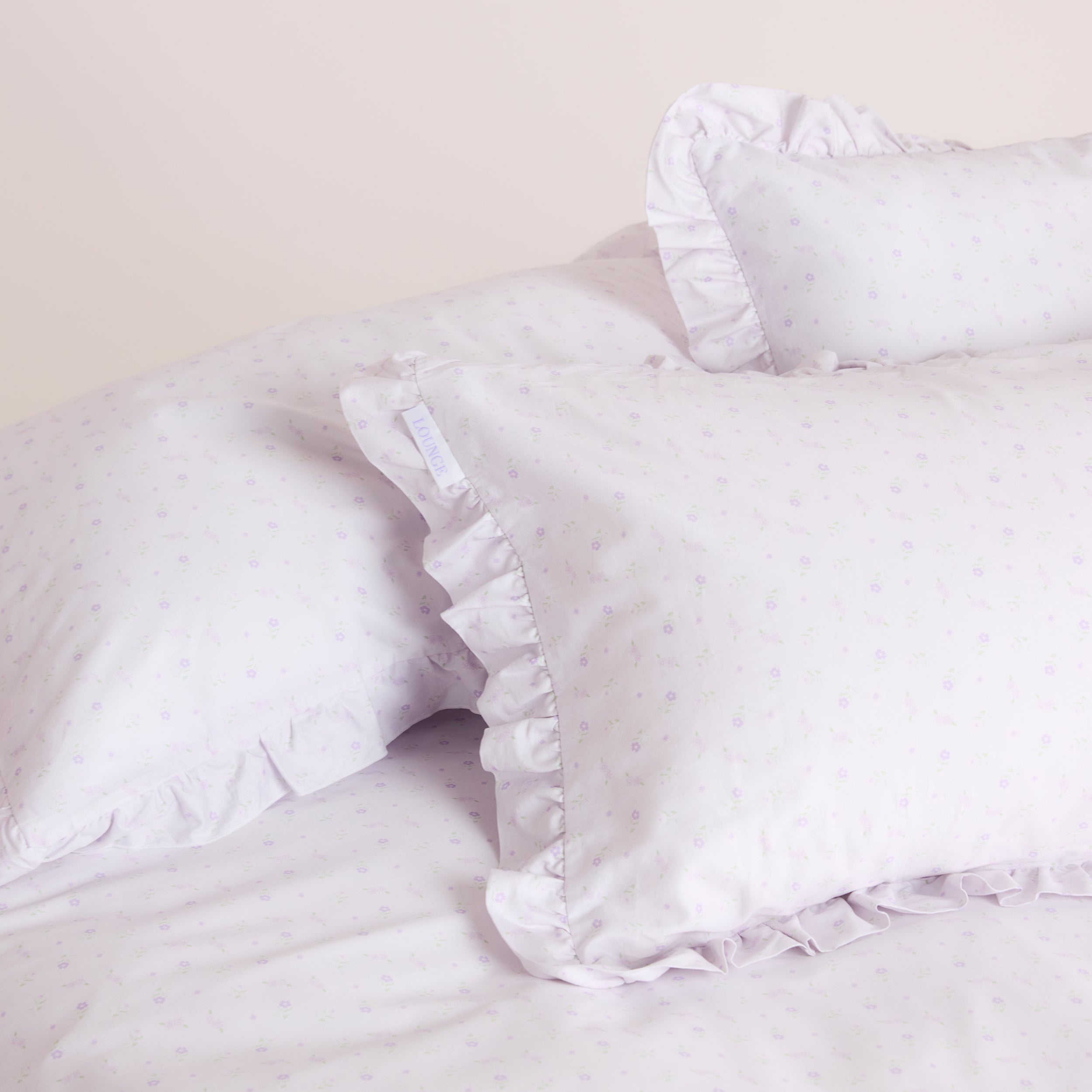 Frill Edge Pillowcase (2-Pack) - Lilac Floral、mySite、bengalsvssteelers