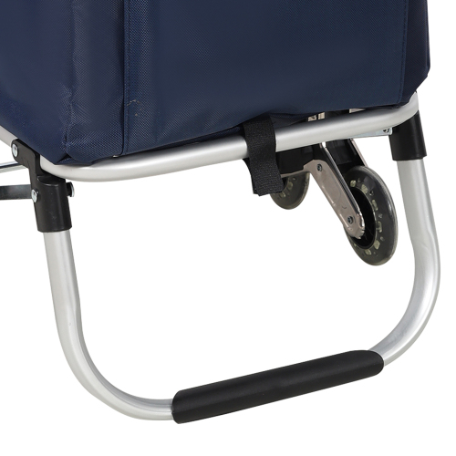 Shopping Stair Trolley with Wheels,Trolley Black Foldable Shopping Cart,Removable Shopping Oxford Waterproof Bag,Stainless Steel Triangular Wheels, Black、、eastwooduniform