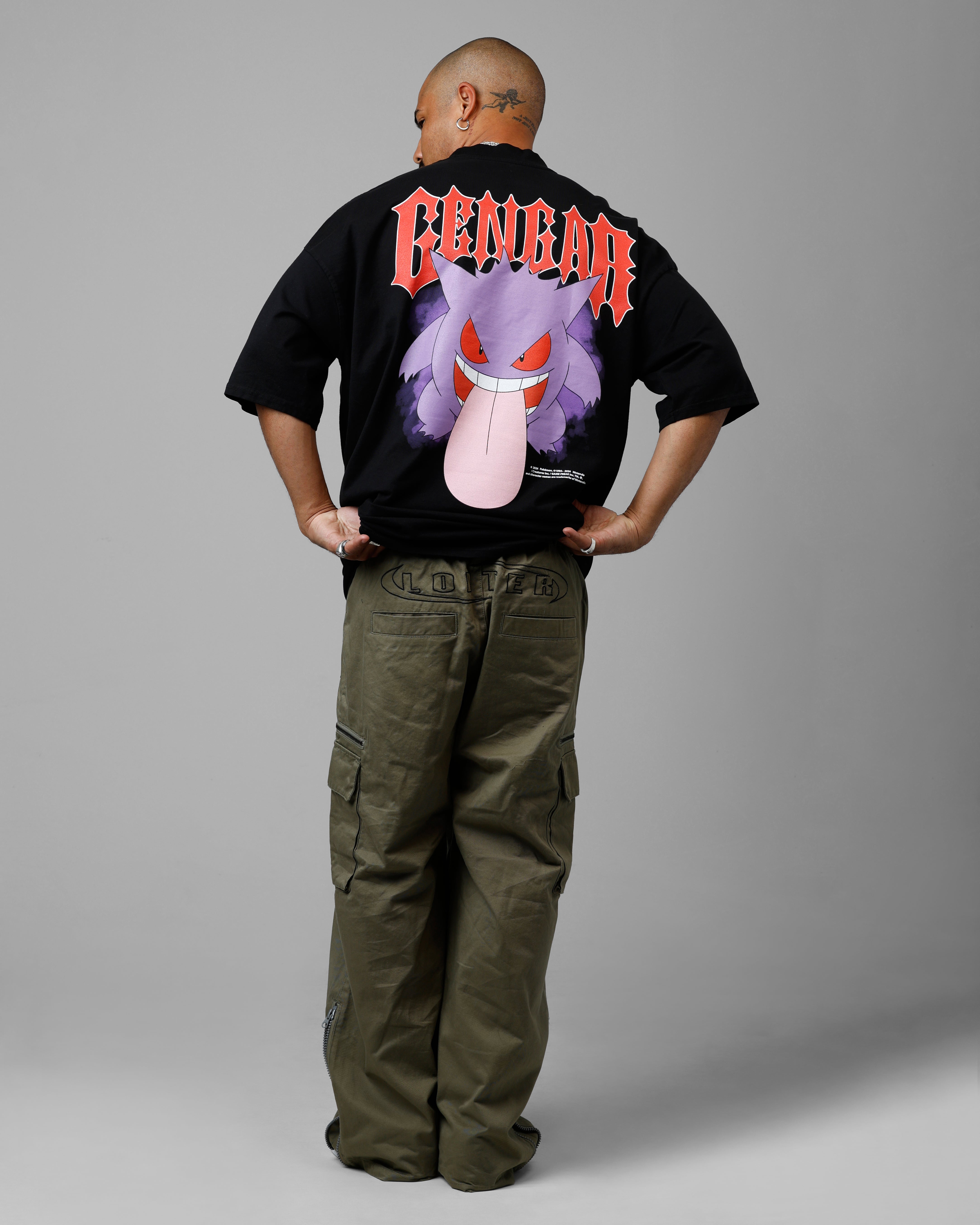 Loiter Pokémon By Loiter Gengar Premium T-Shirt Black、mySite、zt4zffjzw