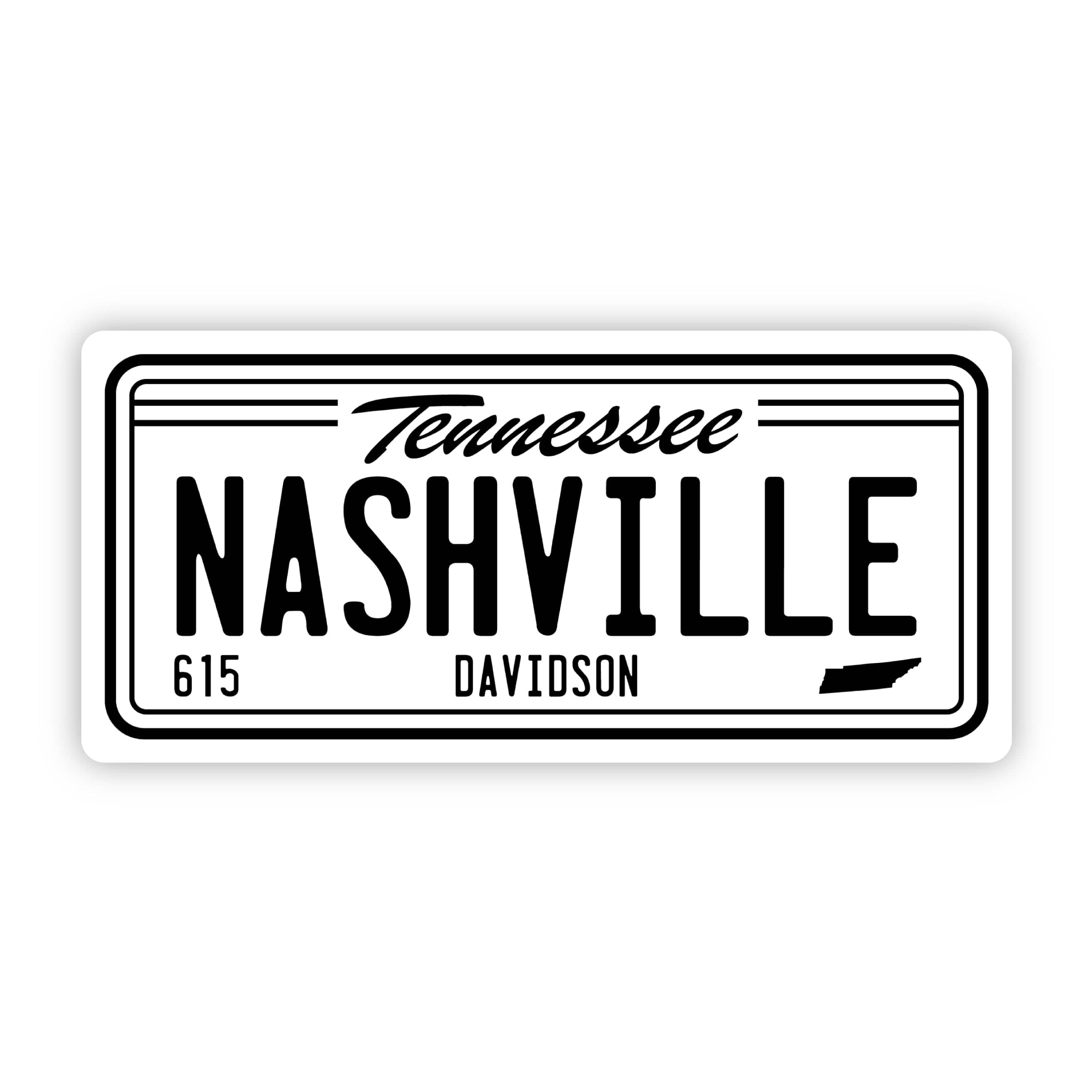  Nashville 615 License Plate Sticker、mySite、ghnorth
