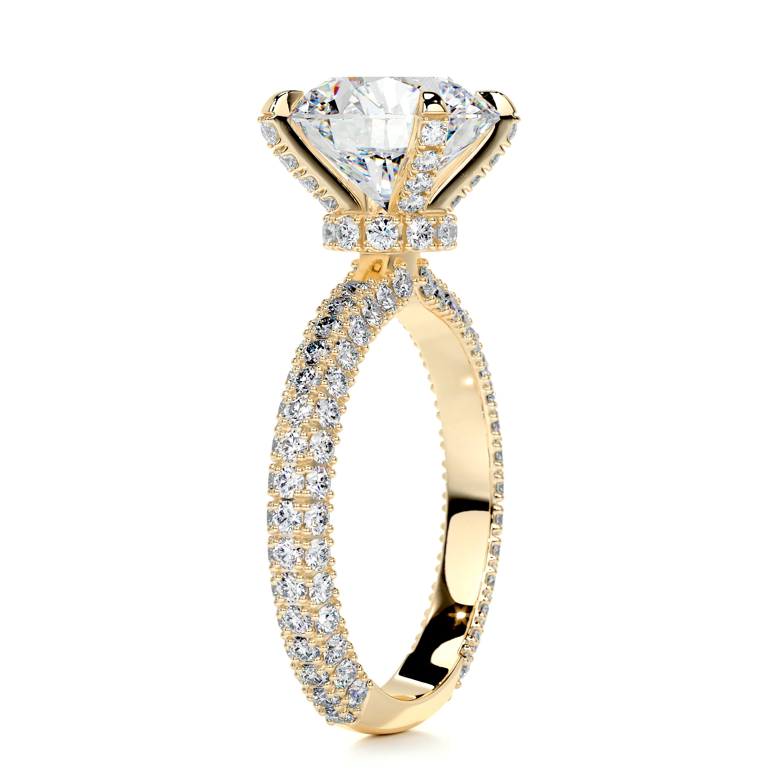 Milly Moissanite & Diamond Ring -18K Yellow Gold、mySite、hinf8tx79