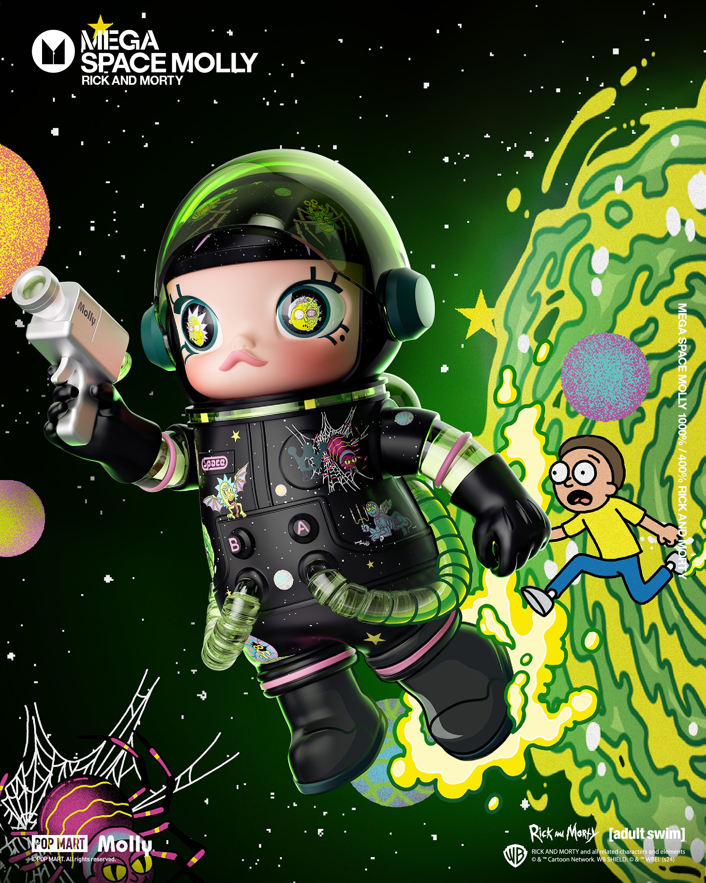  POP MART MEGA SPACE MOLLY 1000% Rick and Morty、mySite、greenlandpopulation