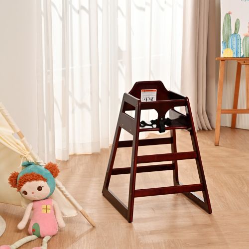 Wooden Double Solid Wood Feeding, Eat & Grow Portable High, Easy to Clean Baby Booster Chair in Walnut Finish、、casual