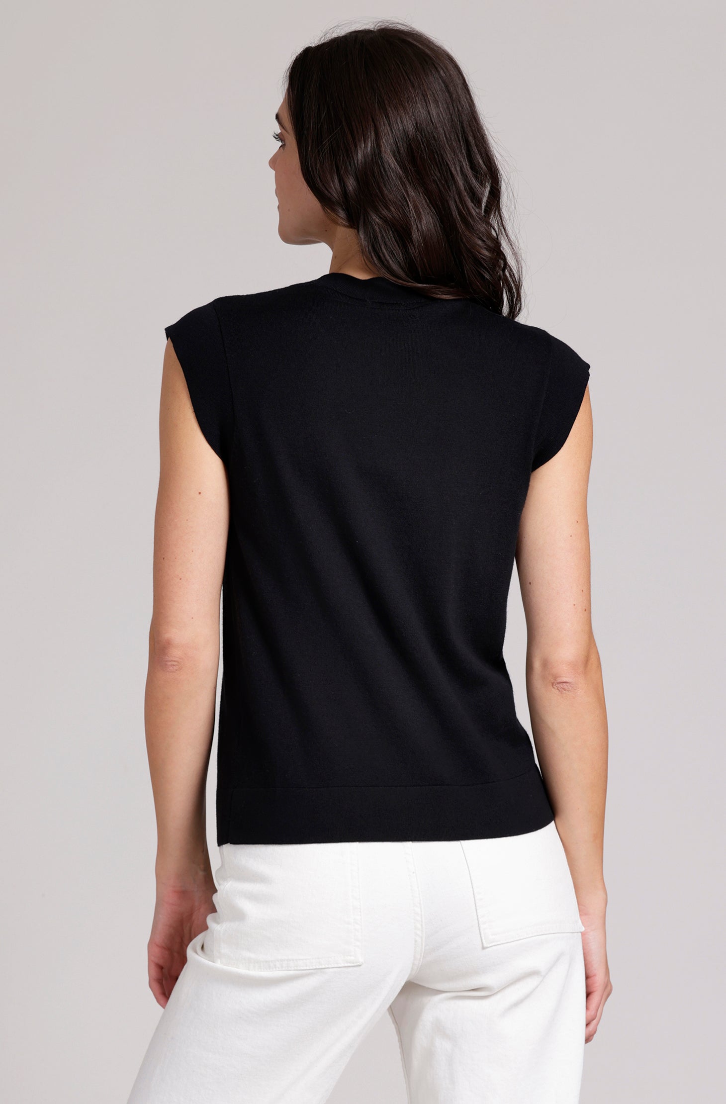 Minnie Rose Supima Cotton Cap Sleeve Crew、mySite、noshort