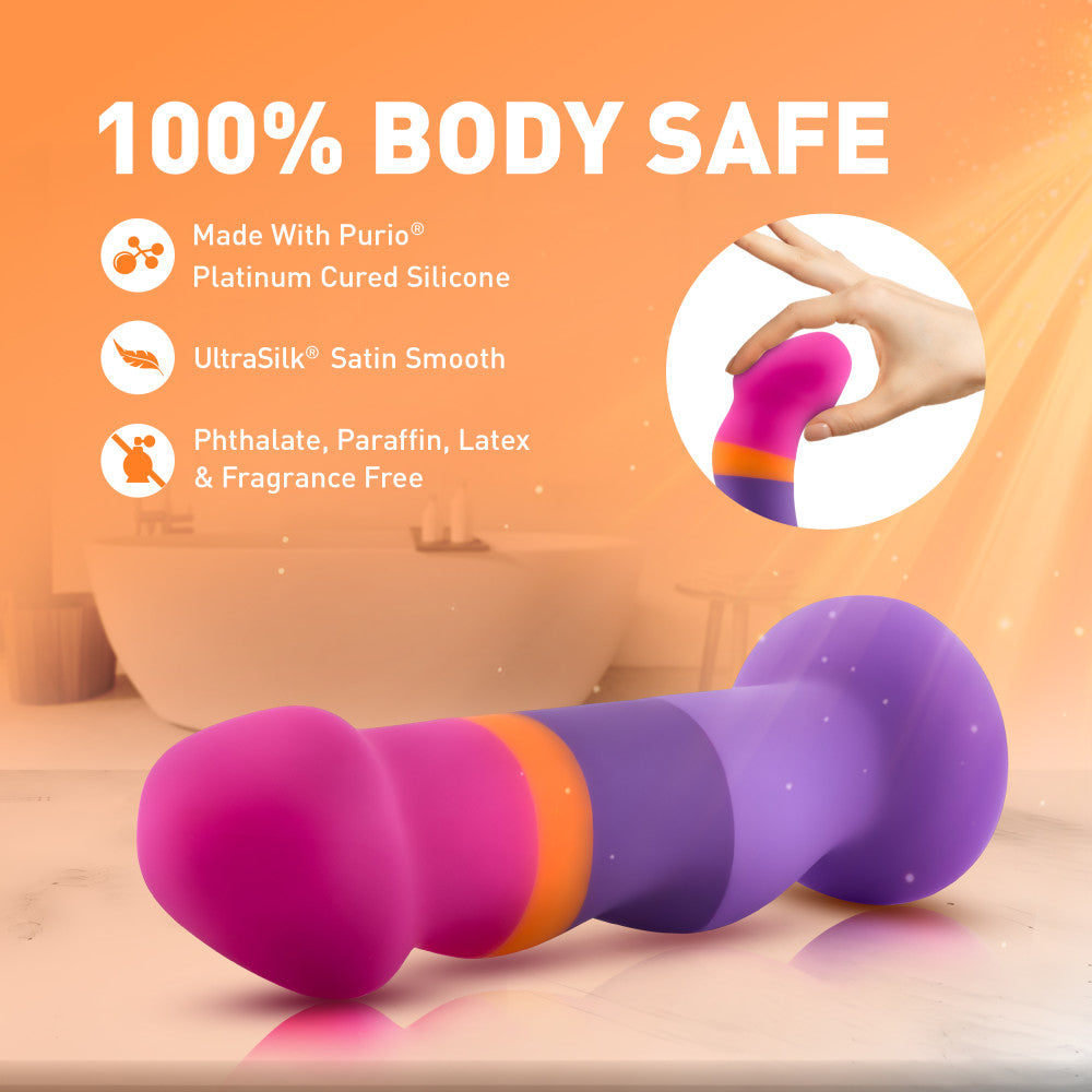 Avant By Blush® | Summer Fling D3: Artisan 8 Inch Curved G-Spot Dildo with Suction Cup Base - Elegantly Made with Smooth Ultrasilk® Purio™ Silicone、mySite、bottomscart