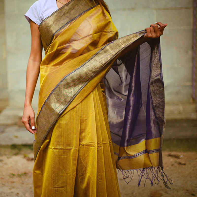 Maheshwari Cotton Silk Saree | Gold、mySite、camillekostekn