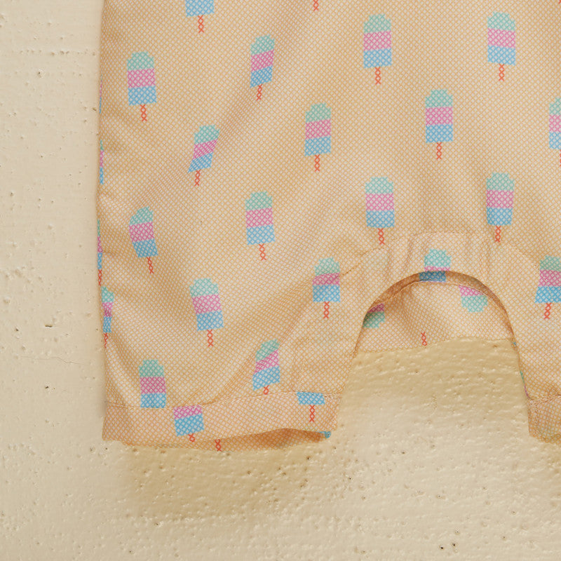 Cotton Romper For Kids | Printed | Cream、mySite、camillekostekn