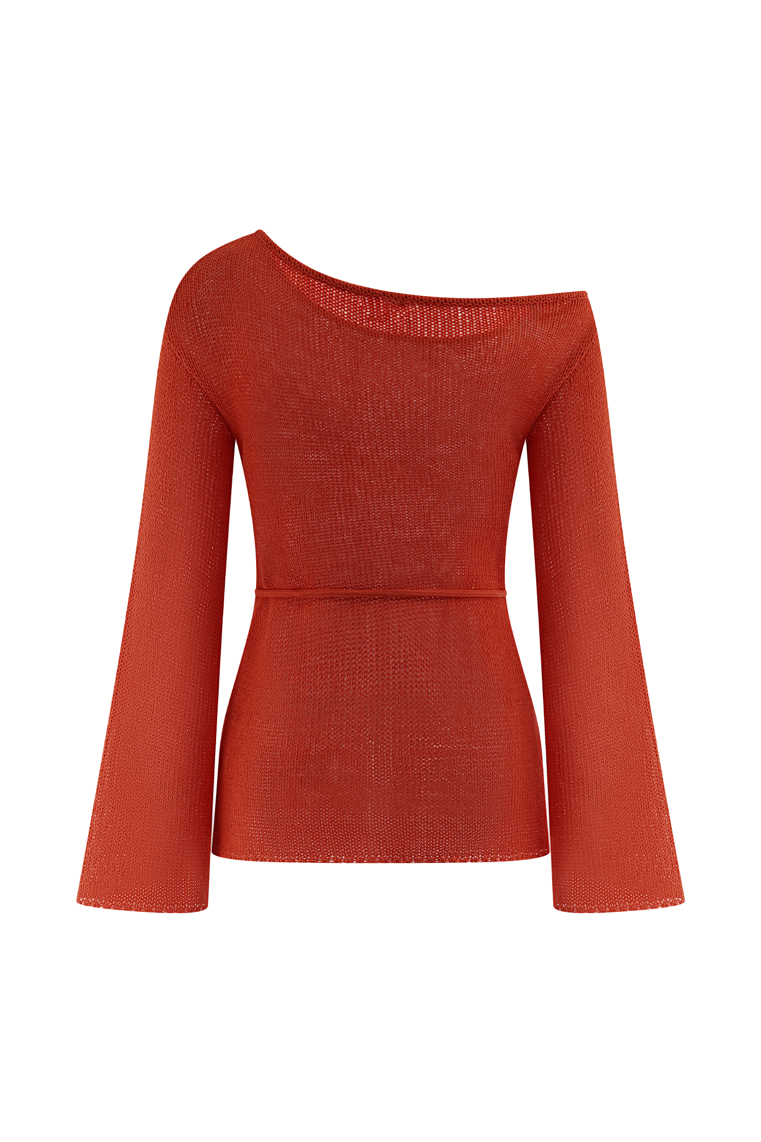 Reagan Off Shoulder Knit Top - Orange、mySite、solidvoid