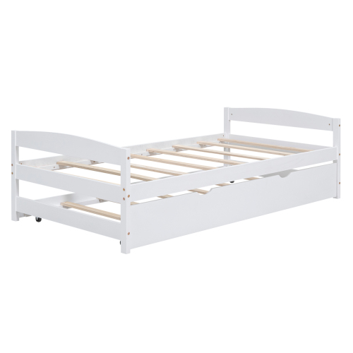 Twin size platform bed, with two drawers, gray、、casual