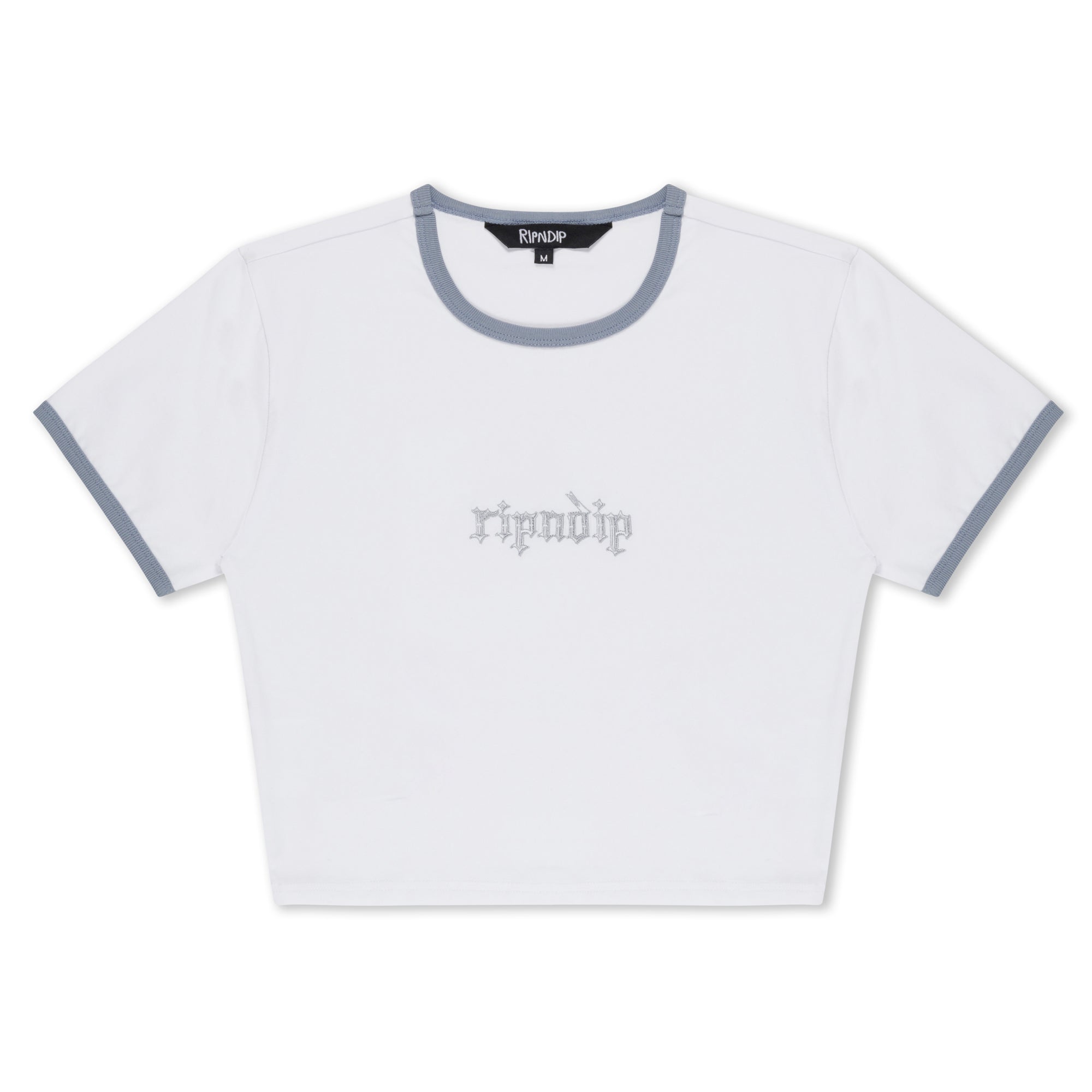  Los Feliz Cropped Ringer Tee (White/Grey)、mySite、merchandisen