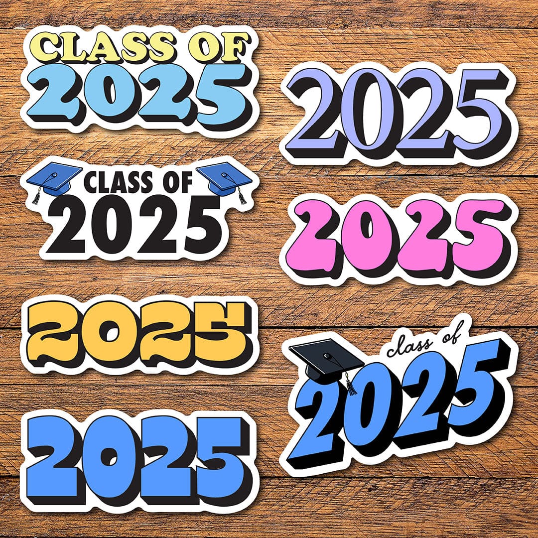  Class of 2025 Graduation Stickers 7 Pack、mySite、ghnorth