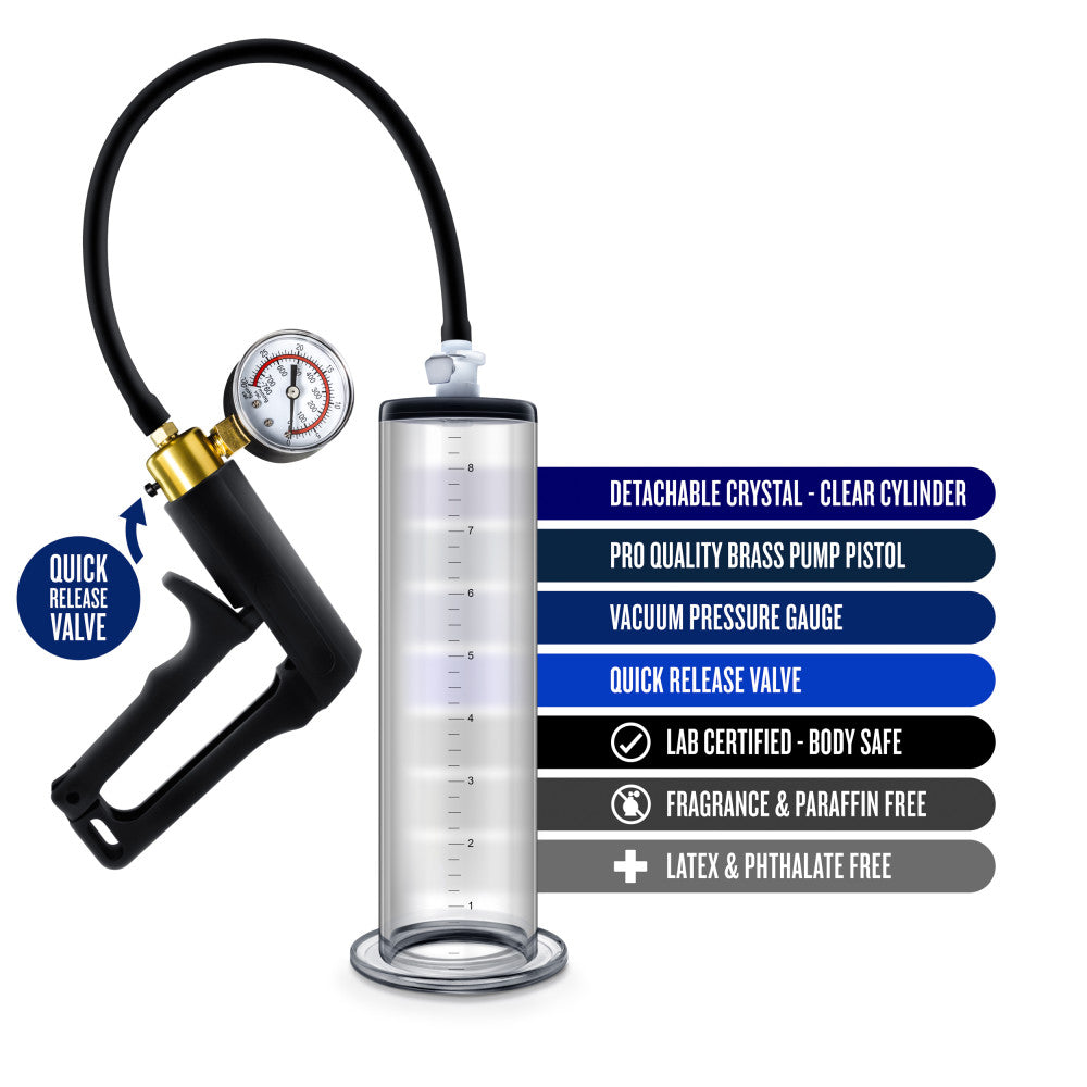 Performance By Blush® | VX7 Vacuum With Brass Trigger & Pressure Gauge Clear Pump、mySite、bottomscart