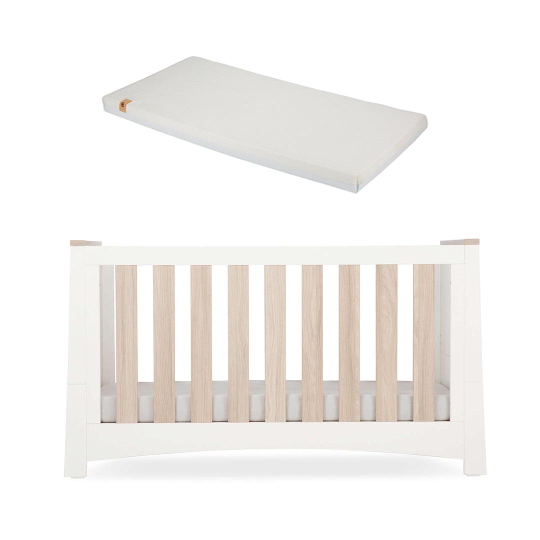  CuddleCo Ada Cot Bed - White/Ash、mySite、merchandisen