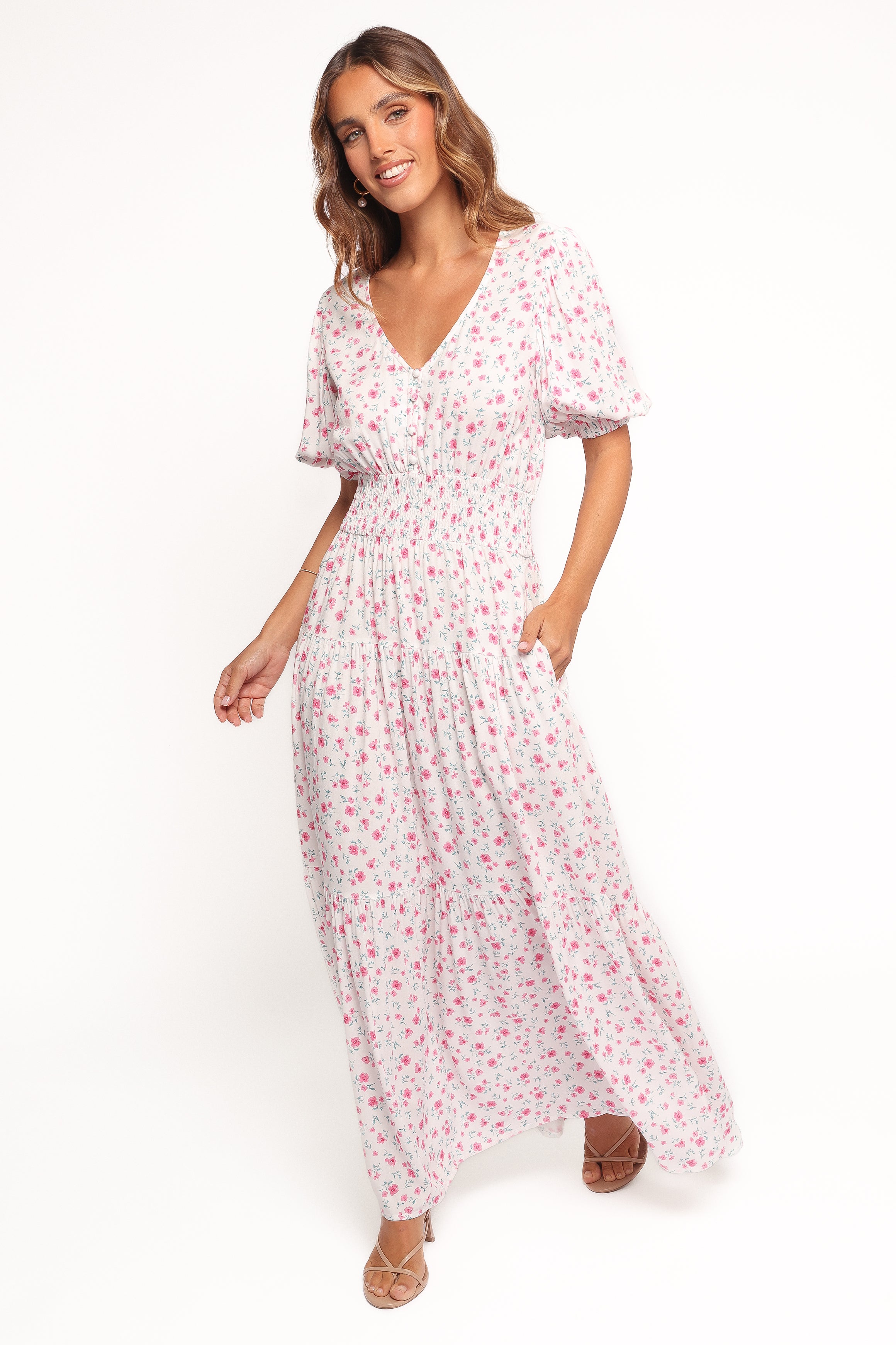  Thomas Maxi Dress - Pink Ditsy Floral、mySite、sugarbowlscore