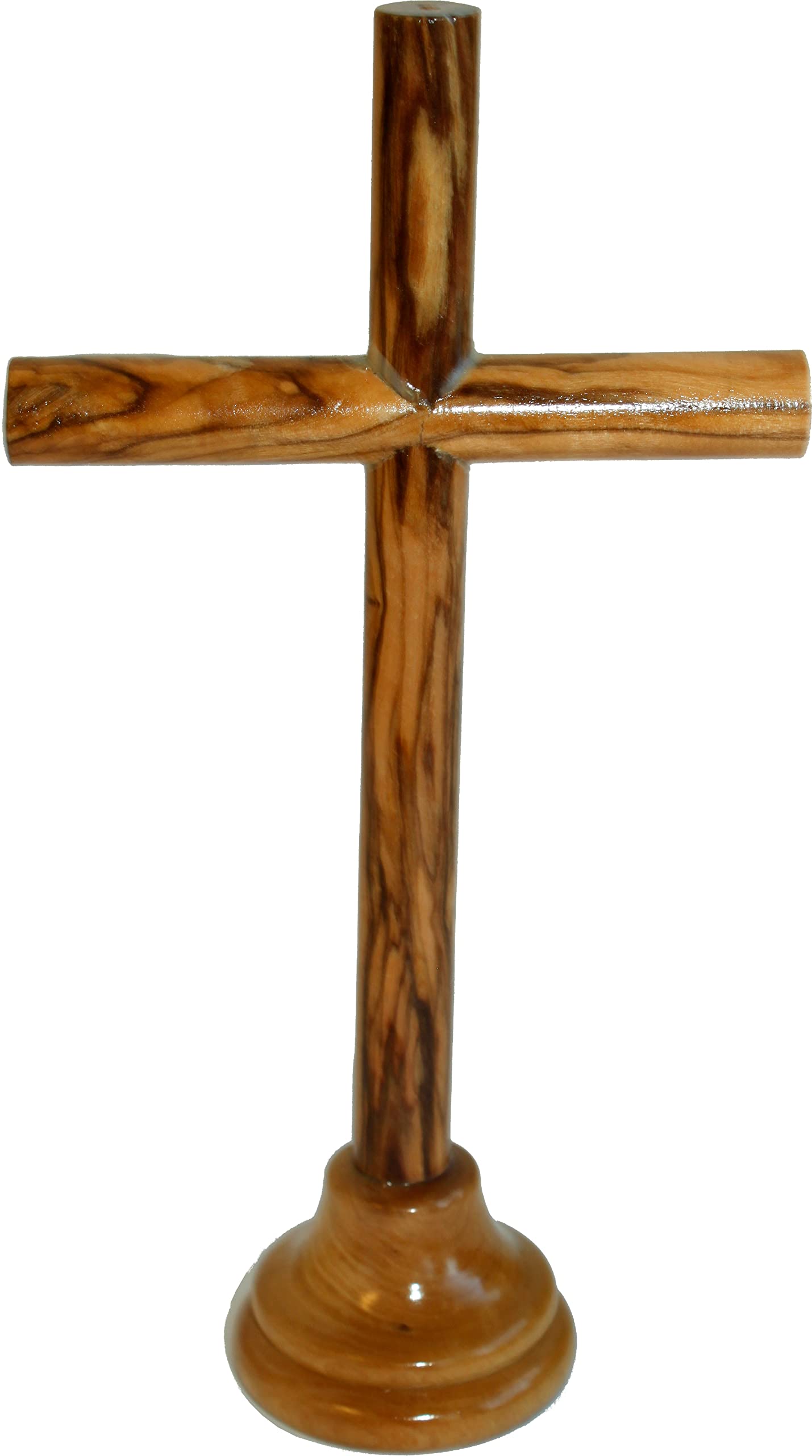  Holy Land Market Olive Wood Smooth Round Sticks Bethlehem Cross - Modern Style ( 7.5 Inches )、mySite、elrpsem3k