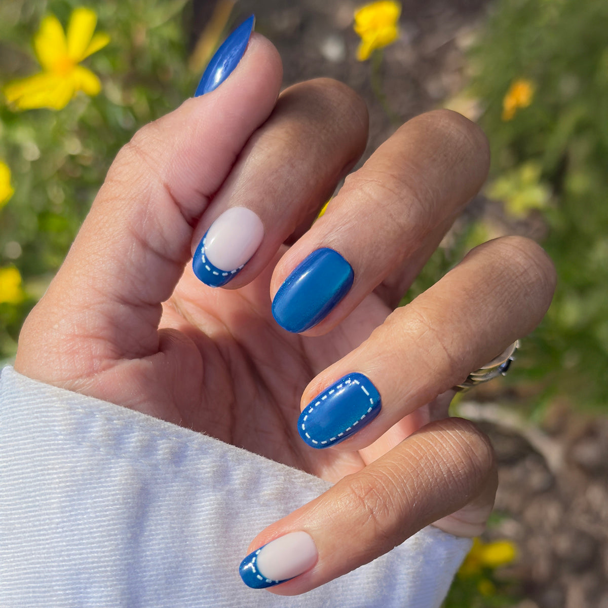 Denim Mixed Pack - Press-On | Short | Round、mySite、solidvoid