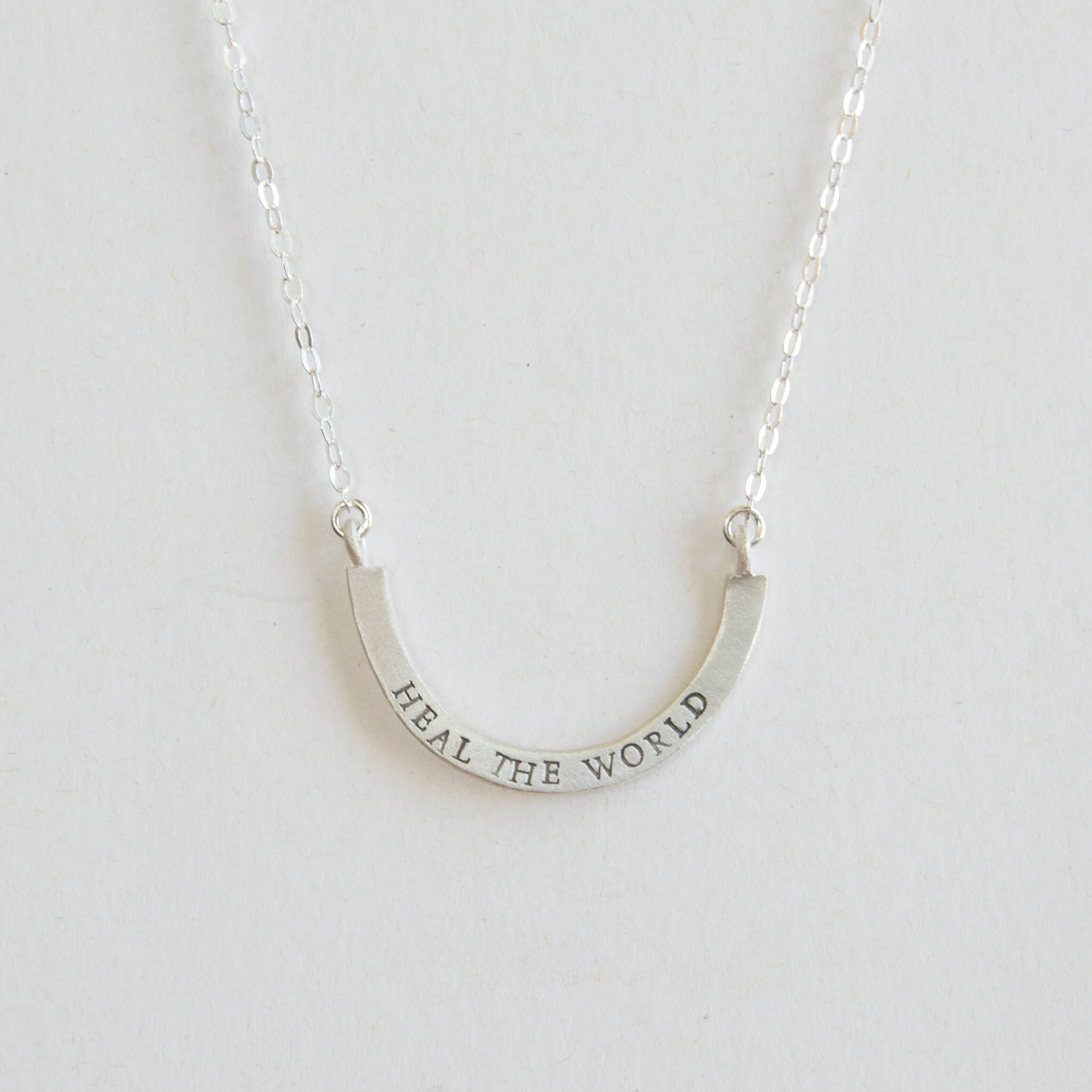 Tikkun Olam Cup Half Full Sterling Silver Necklace by Emily Rosenfeld、mySite、topwebapps