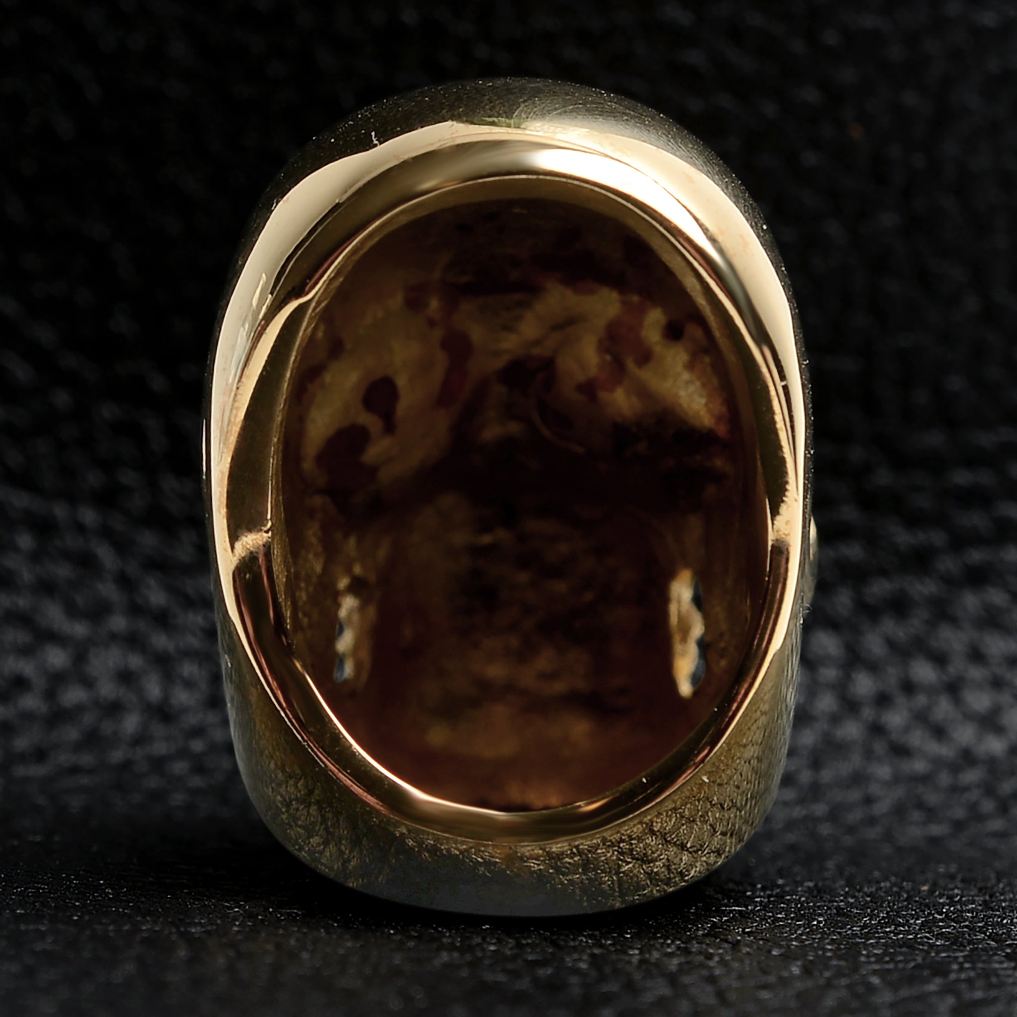 Detailed 18K Gold PVD Coated Grinning Skull Stainless Steel Ring / SCR4110、mySite、dreamappss