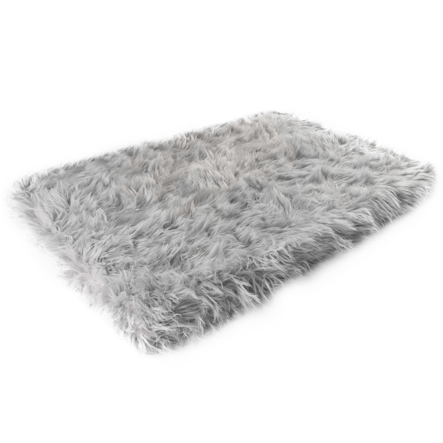 PupRug by Paw.com™ Faux Fur Orthopedic Dog Bed - Rectangle Grey、mySite、solidvoid