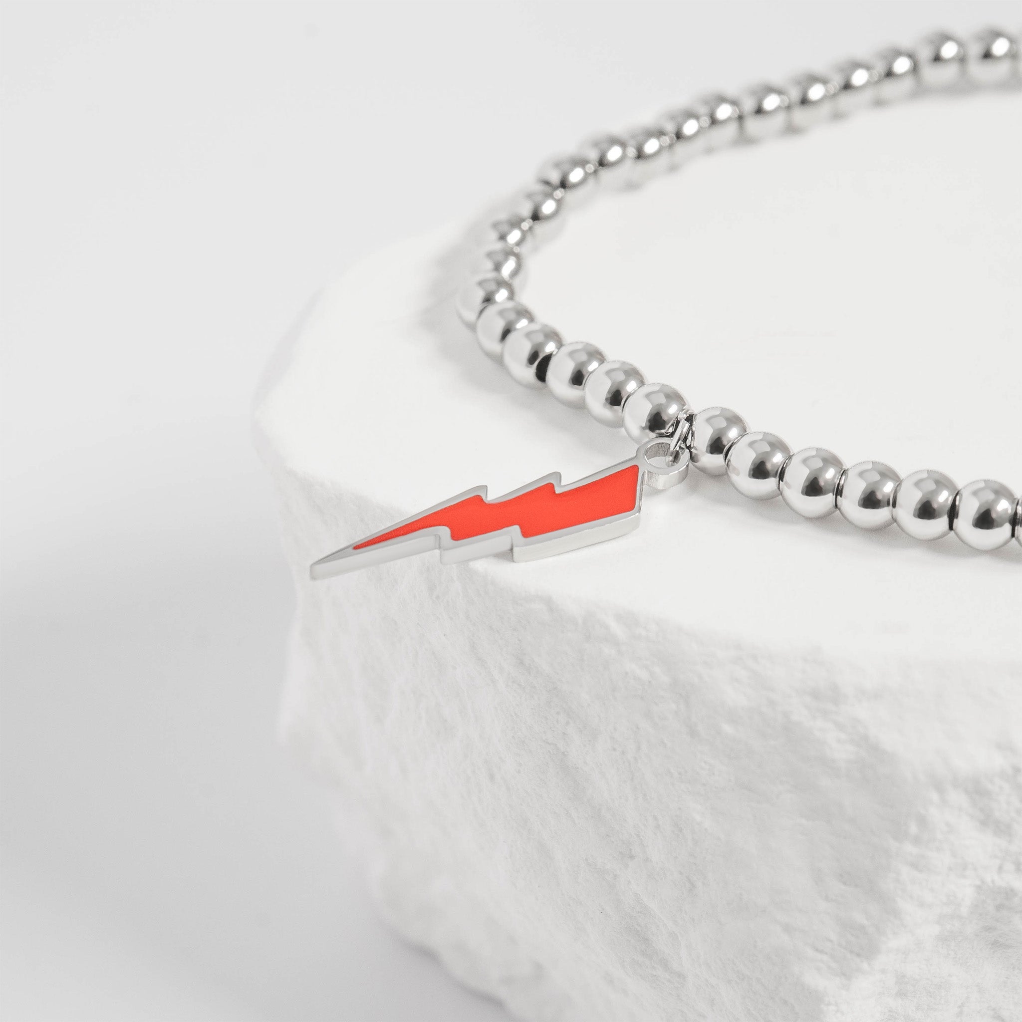 18K Gold PVD Stainless Steel Epoxy Lightning Bolt Charm / PDL0206、mySite、dreamappss