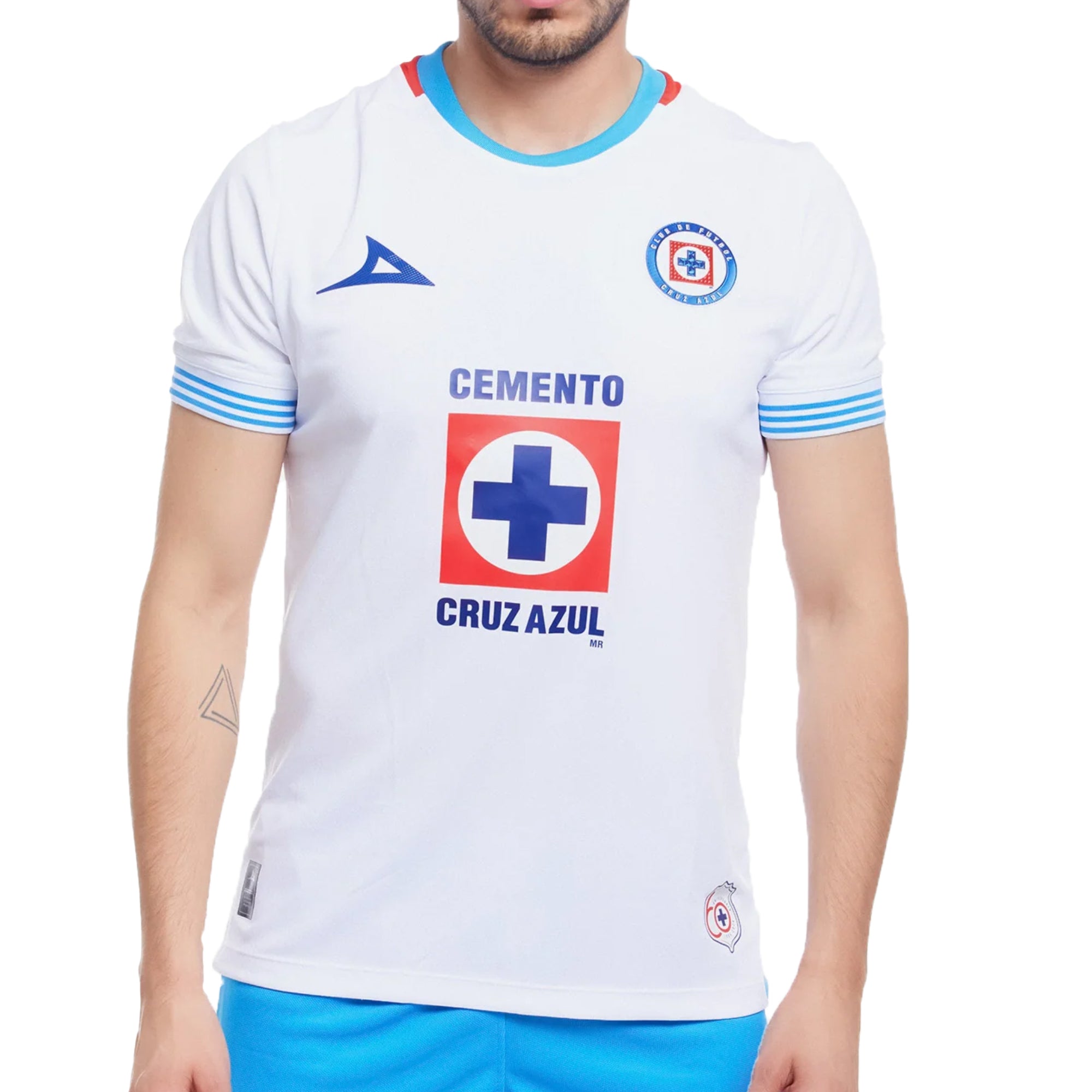 Pirma Men's Cruz Azul 2024/25 Authentic Away Jersey White/Blue、mySite、noshort