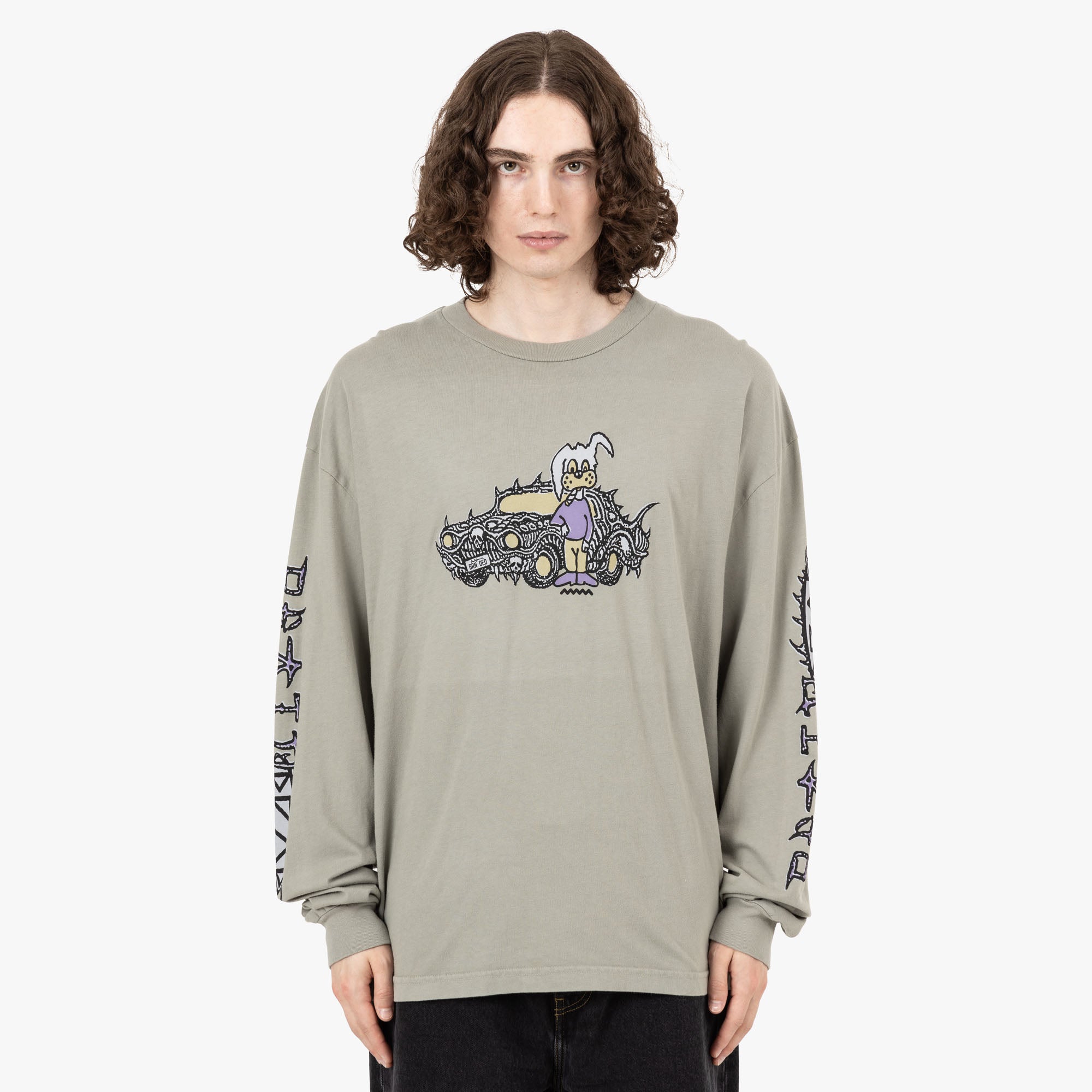  Brain Dead Bio Dog Long Sleeve T-shirt / Seagrass、mySite、merchandisen