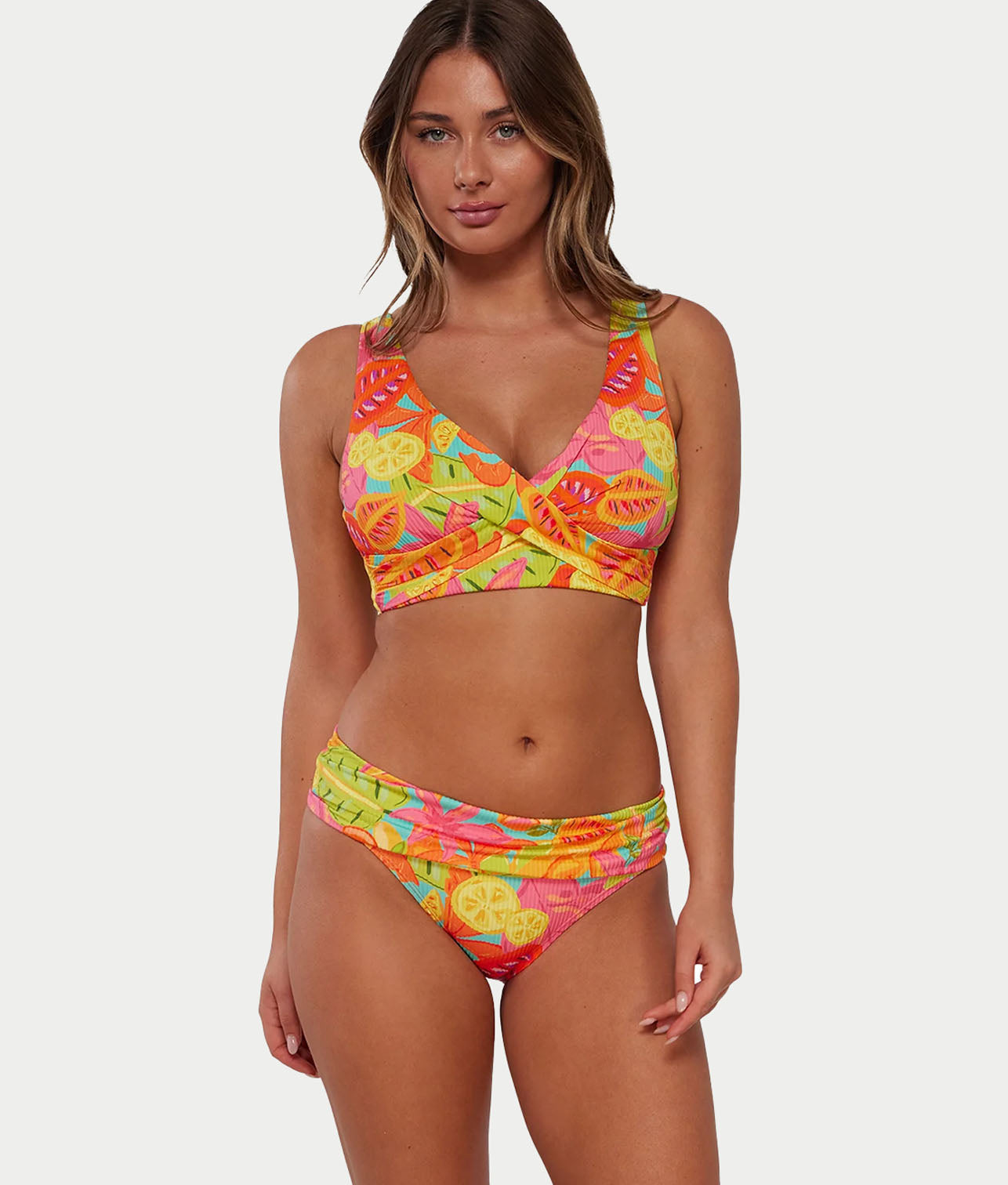 Printed Elsie Underwire Wrap Bikini Top、mySite、bengalsvssteelers