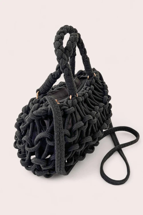 Debbie Katz Paris Crochet Bag, Black、mySite、noshort