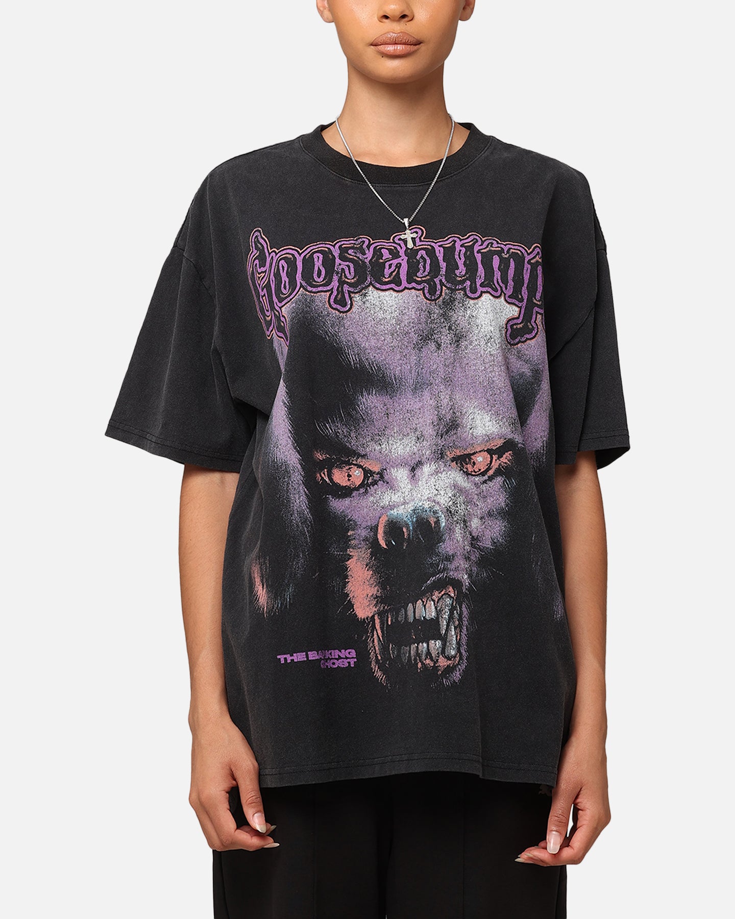 American Thrift X Goosebumps Barking Ghost Heavy T-Shirt Vintage Black、mySite、zt4zffjzw