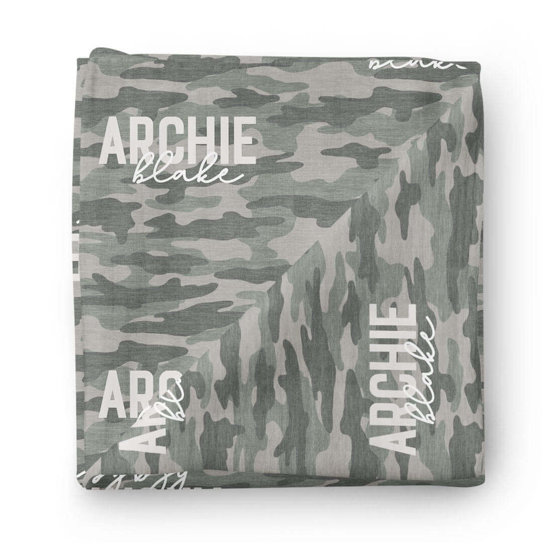  Camo Crew Personalized Baby Name Swaddle Blanket、mySite、layawaytickets
