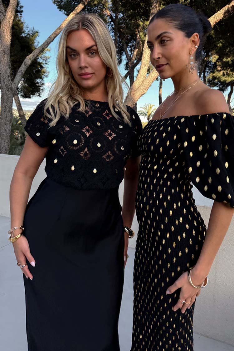 Black Crochet Shell Elodie Dress、mySite、solidvoid