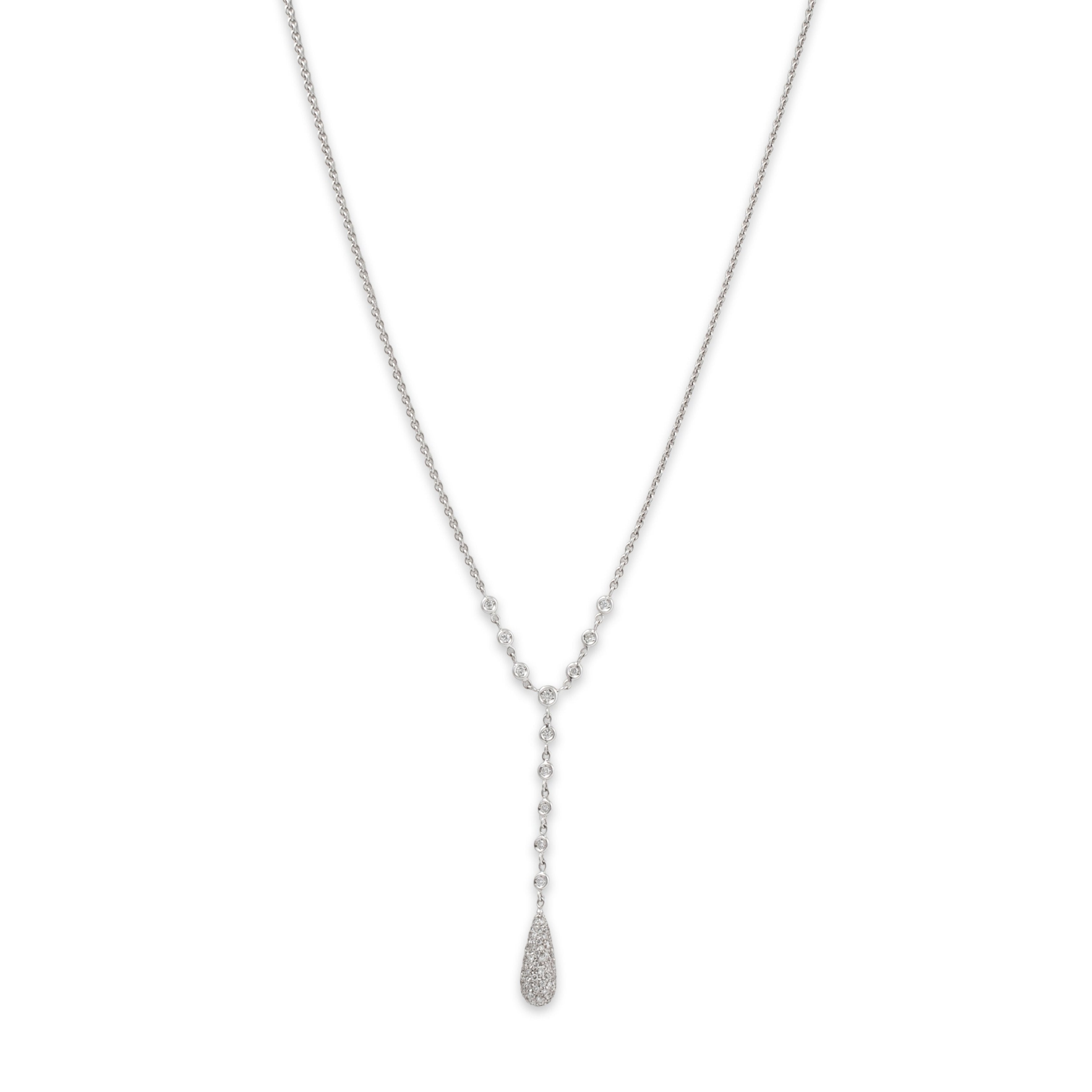 Vintage 18k White Gold 1.31cttw Diamond Sparkling Statement Necklace 18、mySite、hinf8tx79