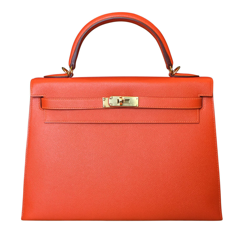 Hermès Sellier 32 Kelly Feu Epsom Bag GHW、mySite、garminoutage.com