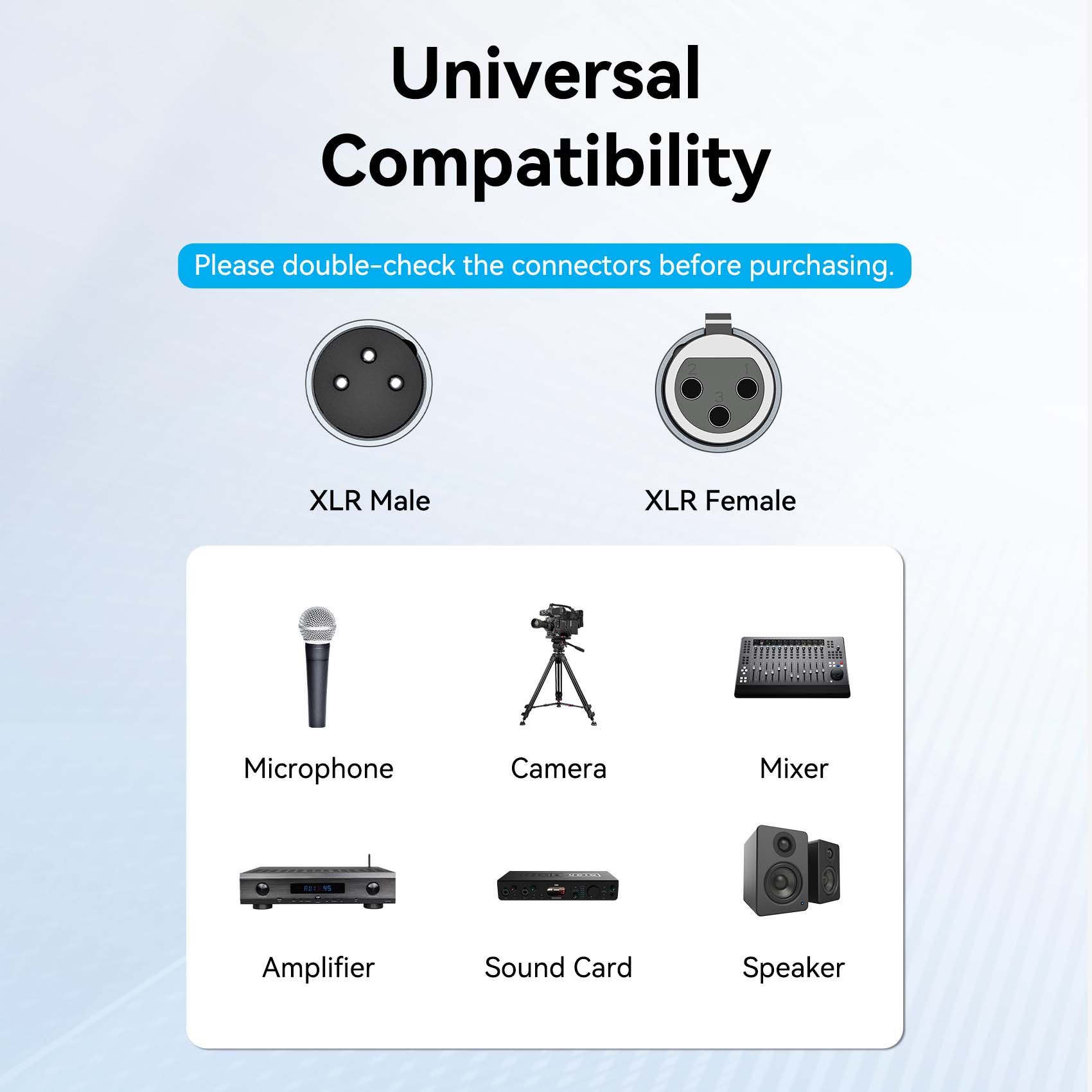 Vention XLR Male to XLR Female Microphone Cable、mySite、fannypackpong
