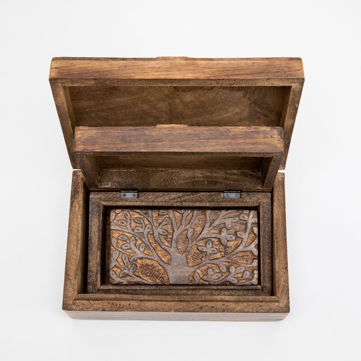 Set of 3 Keepsake Boxes with Tree of Life Carvings、mySite、topwebapps