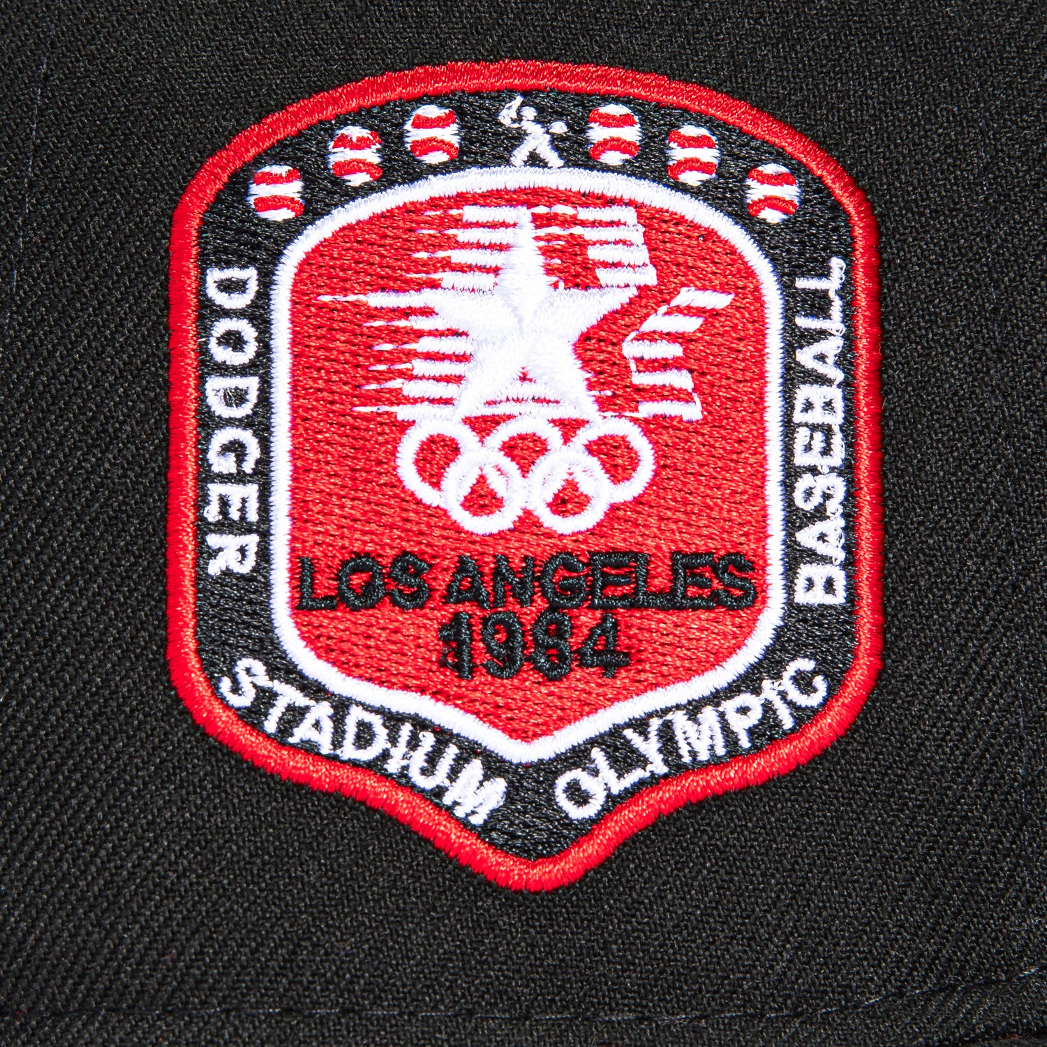 New Era 59Fifty Los Angeles Dodgers 1984 Olympic Stadium Patch Hat - Black, White, Red、mySite、vikingsvslions