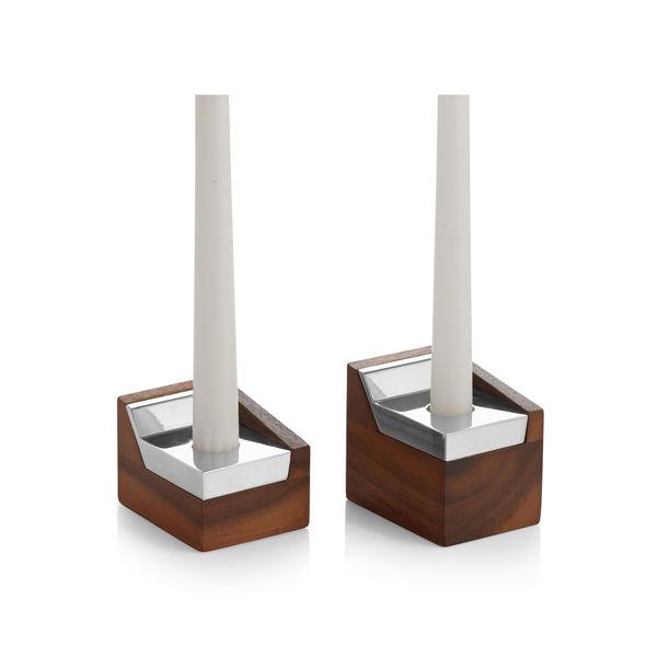 Geo Sabbath Candlesticks by Nambé、mySite、topwebapps