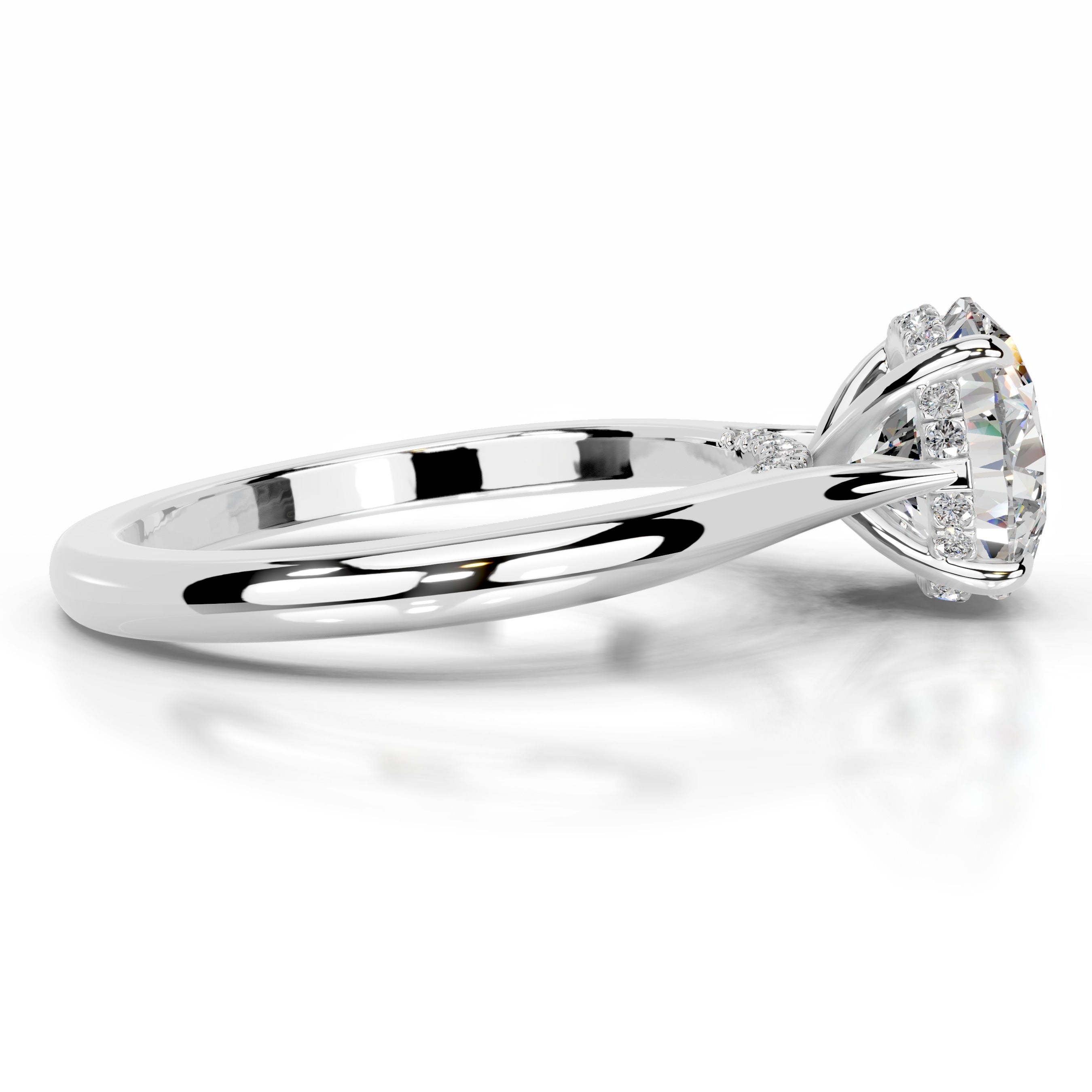 Kiara Moissanite & Diamond Ring - 18K White Gold、mySite、hinf8tx79