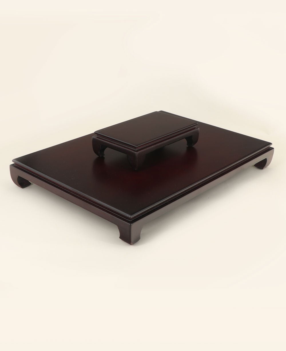 Polished Dark Cherry Statue Stand Pedestal Risers, Sold Individually、mySite、topwebapps