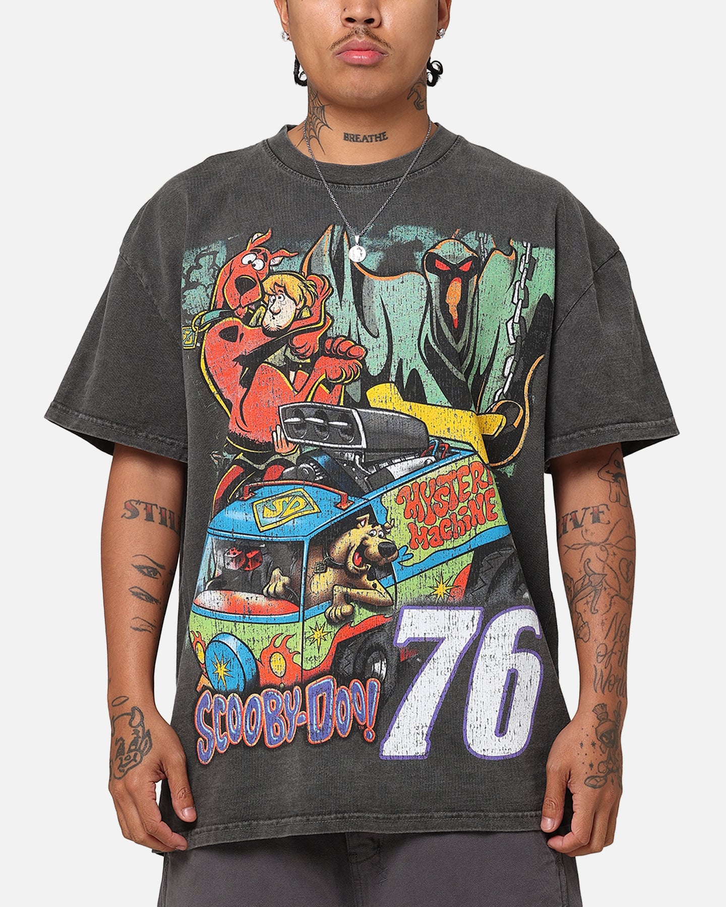 Goat Crew X Scooby-Doo Scooby-Doo Jumbo Heavyweight Vintage T-Shirt Black Wash、mySite、zt4zffjzw
