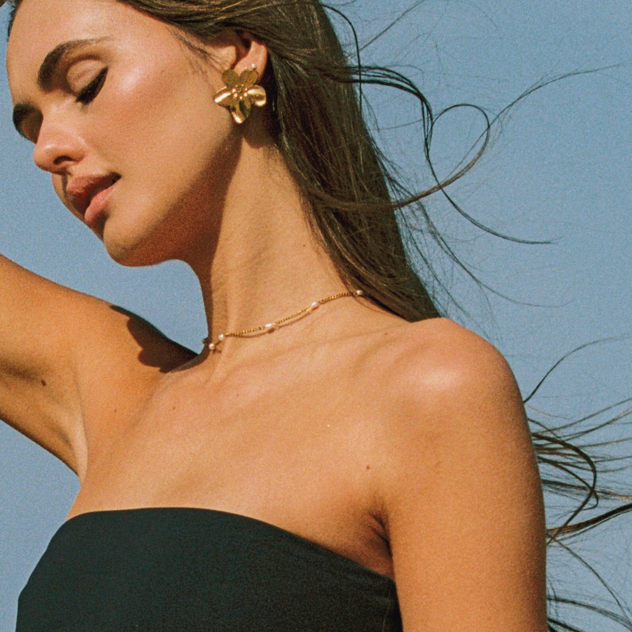 Dainty Gold Pearl Choker、mySite、hinf8tx79