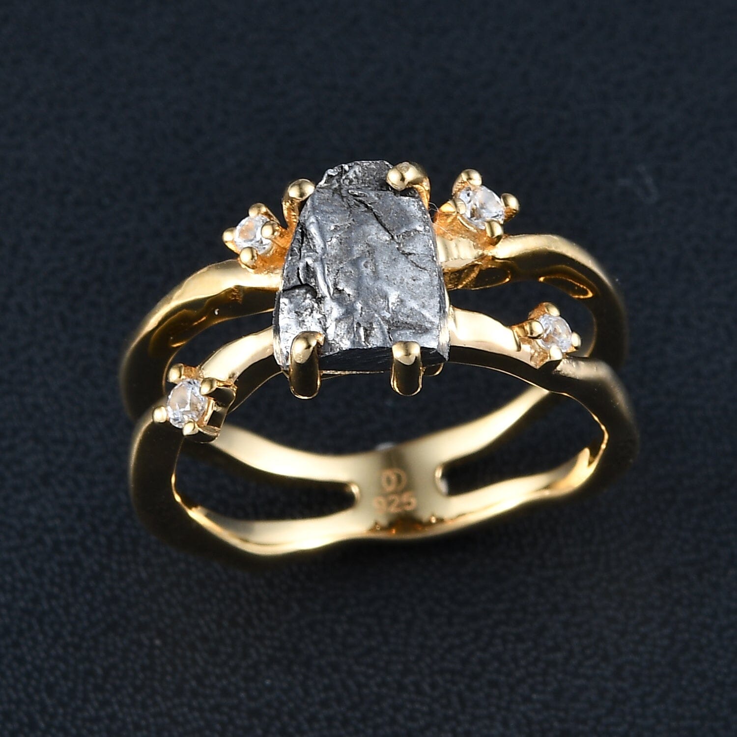 Raw Crystal Ring - Flow Meteorite、mySite、hinf8tx79