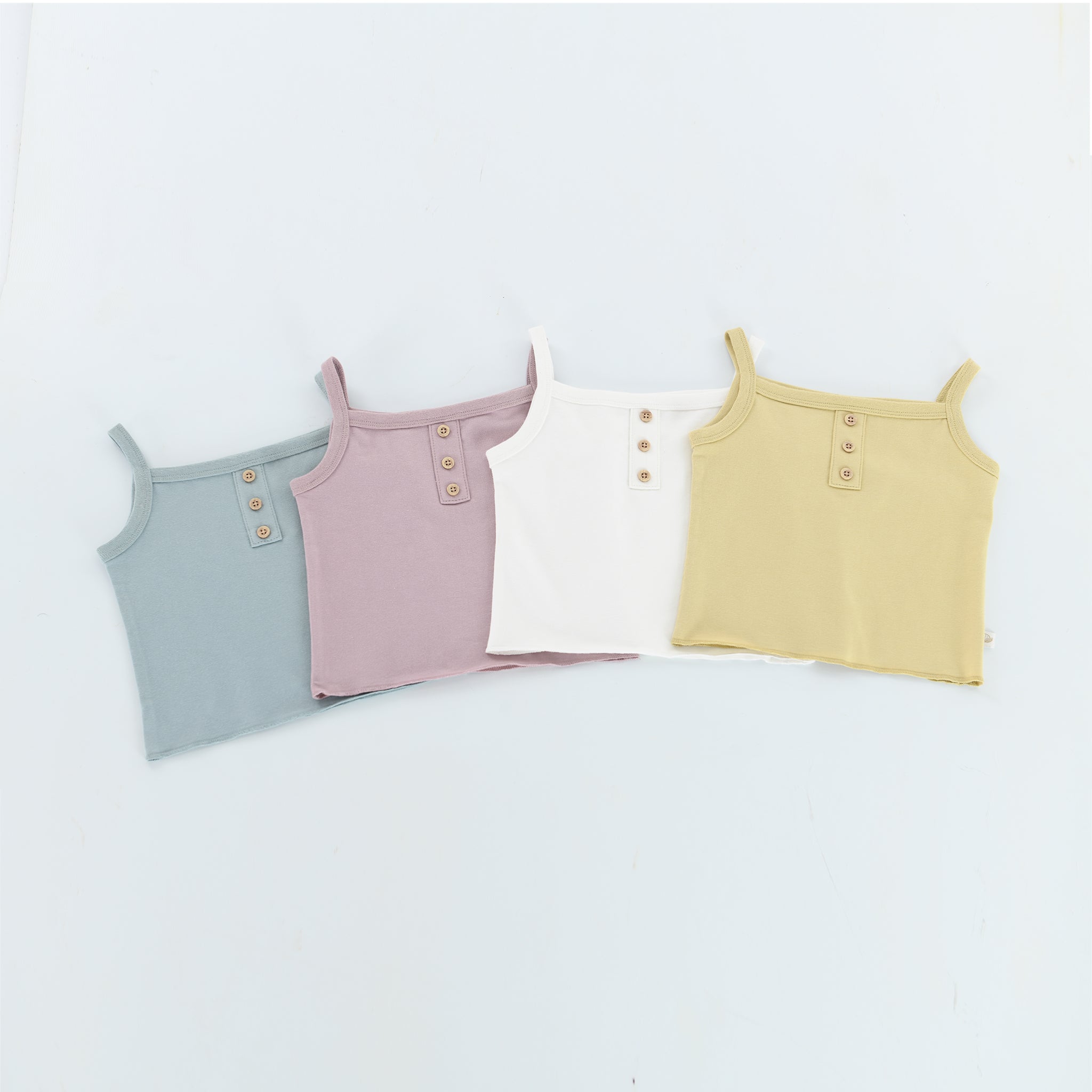 Organic Button Tank - Green Tea、mySite、g9winljtr