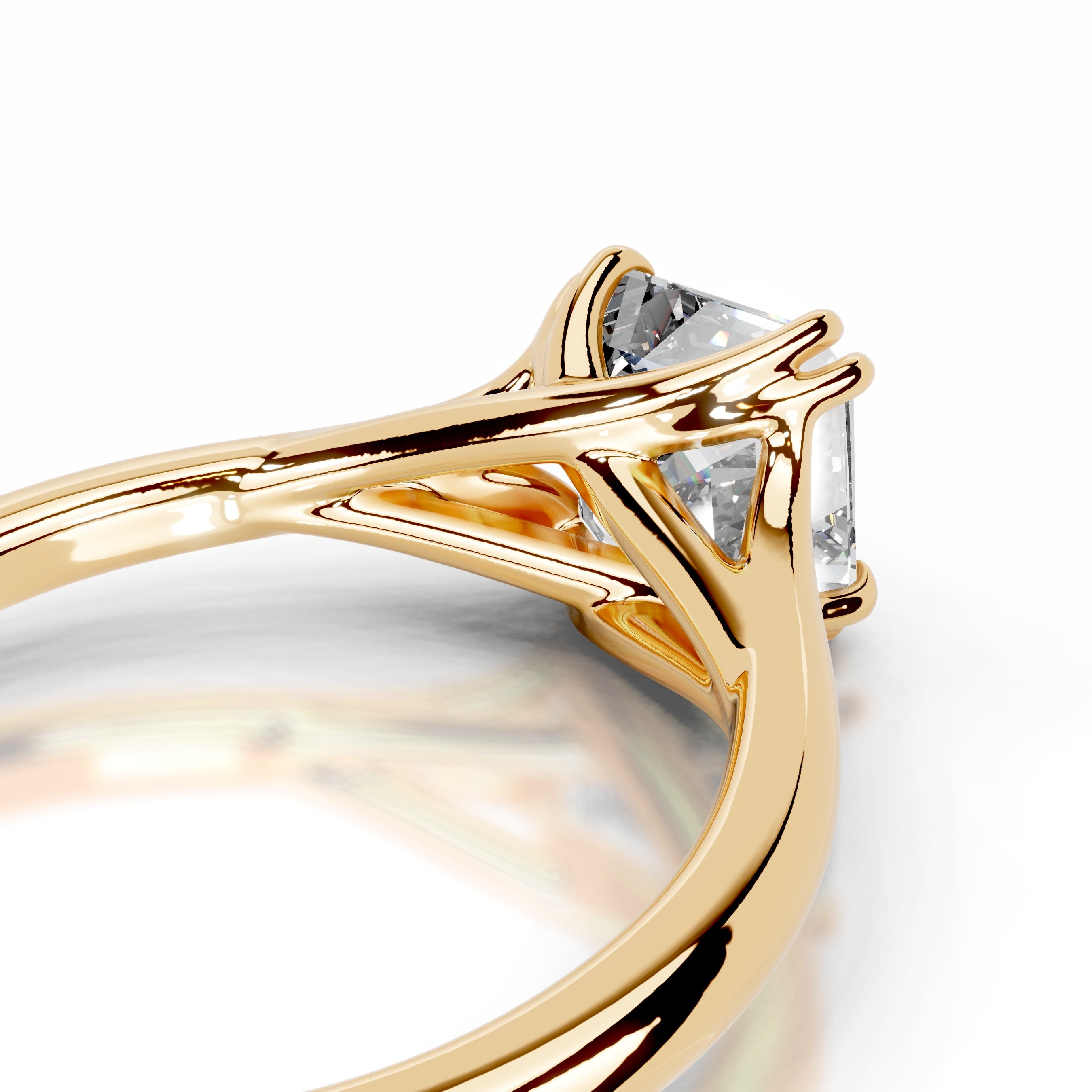 Ellie Lab Grown Diamond Ring - 18K Yellow Gold、mySite、hinf8tx79