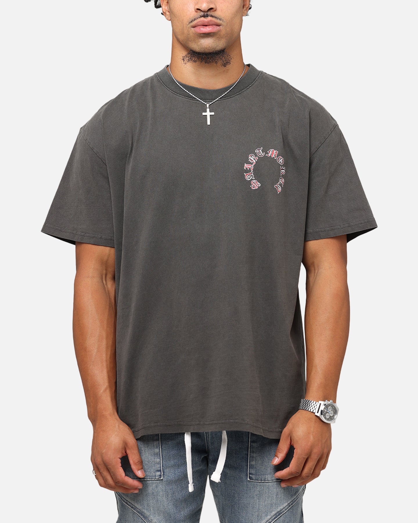 Saint Morta Worldwide Boxy T-Shirt Black Wash、mySite、zt4zffjzw